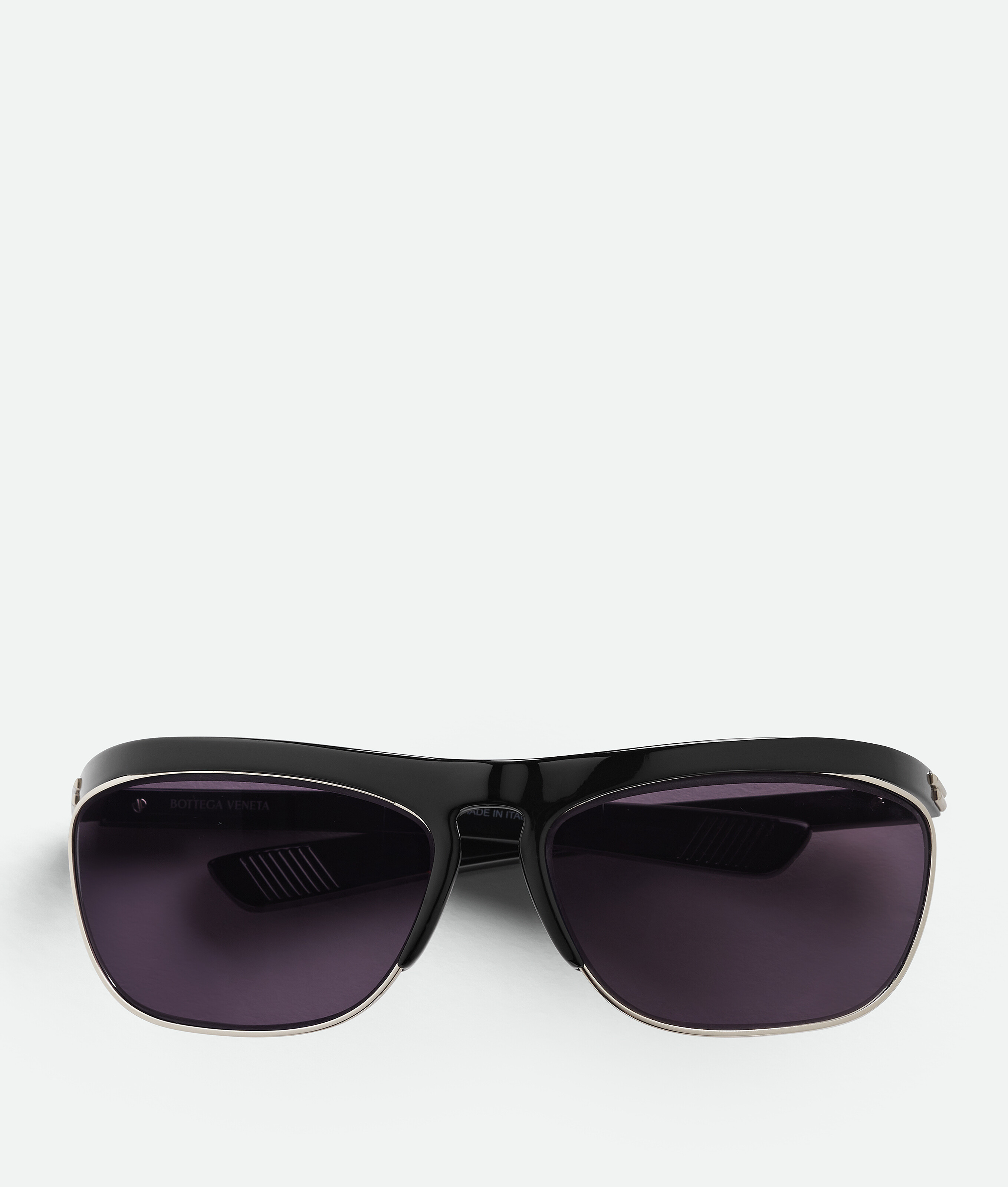 Bottega Veneta Speed Rectangular Sunglasses - Black/grey - Unisex