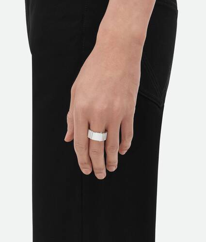 Bottega Veneta® Men's Facet Cuff Bracelet in Silver. Shop online now.