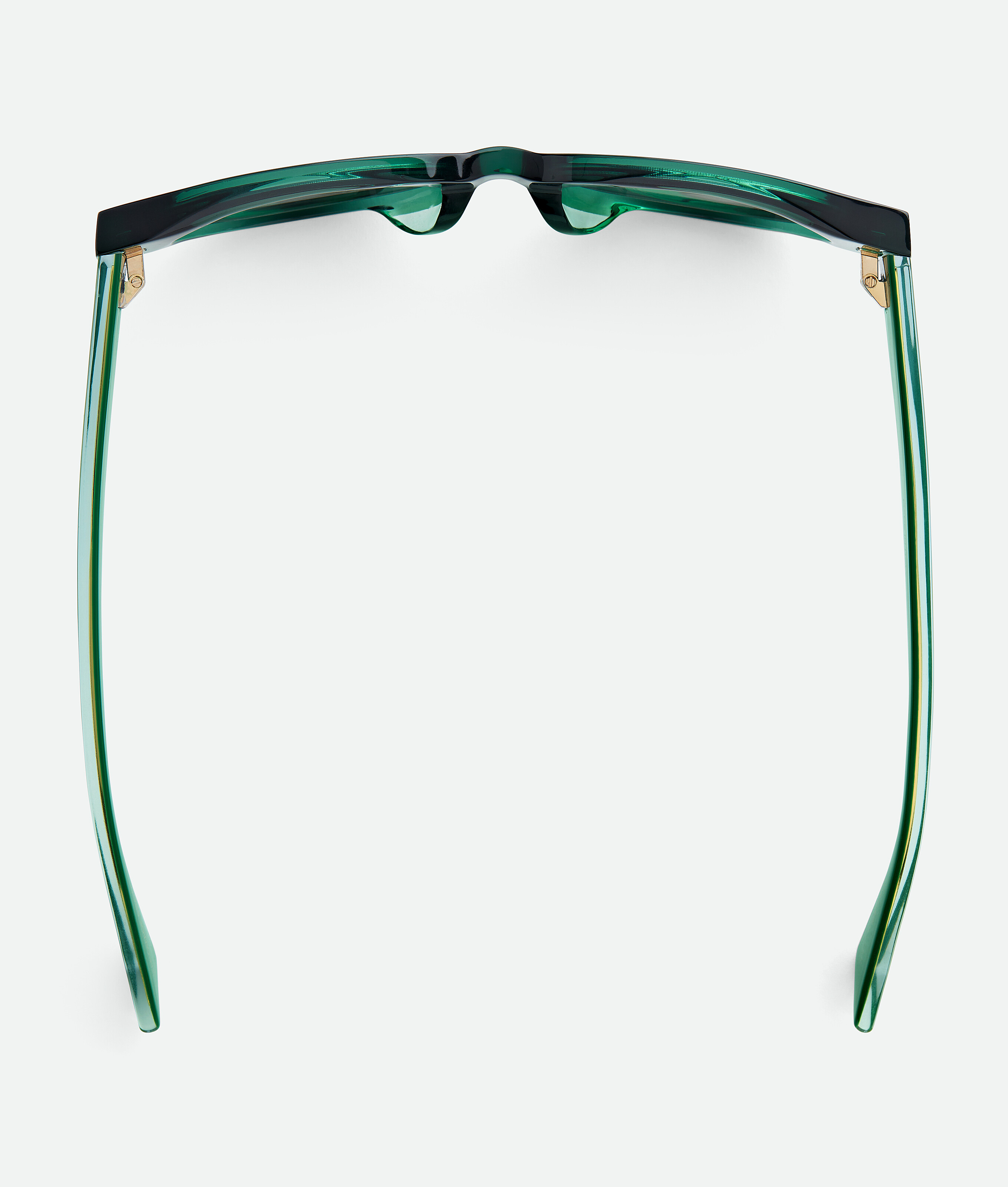 Shop Bottega Veneta Tri-fold Square Sunglasses In Green
