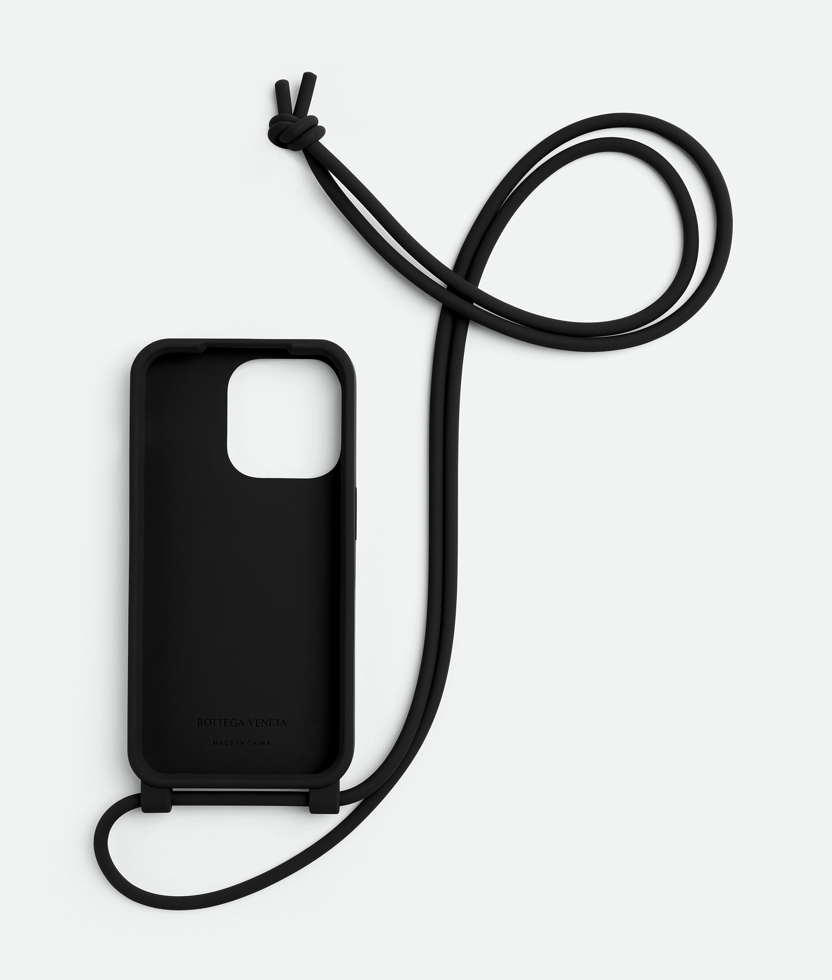Shop Bottega Veneta Iphone 14 Pro Case On Strap In Black