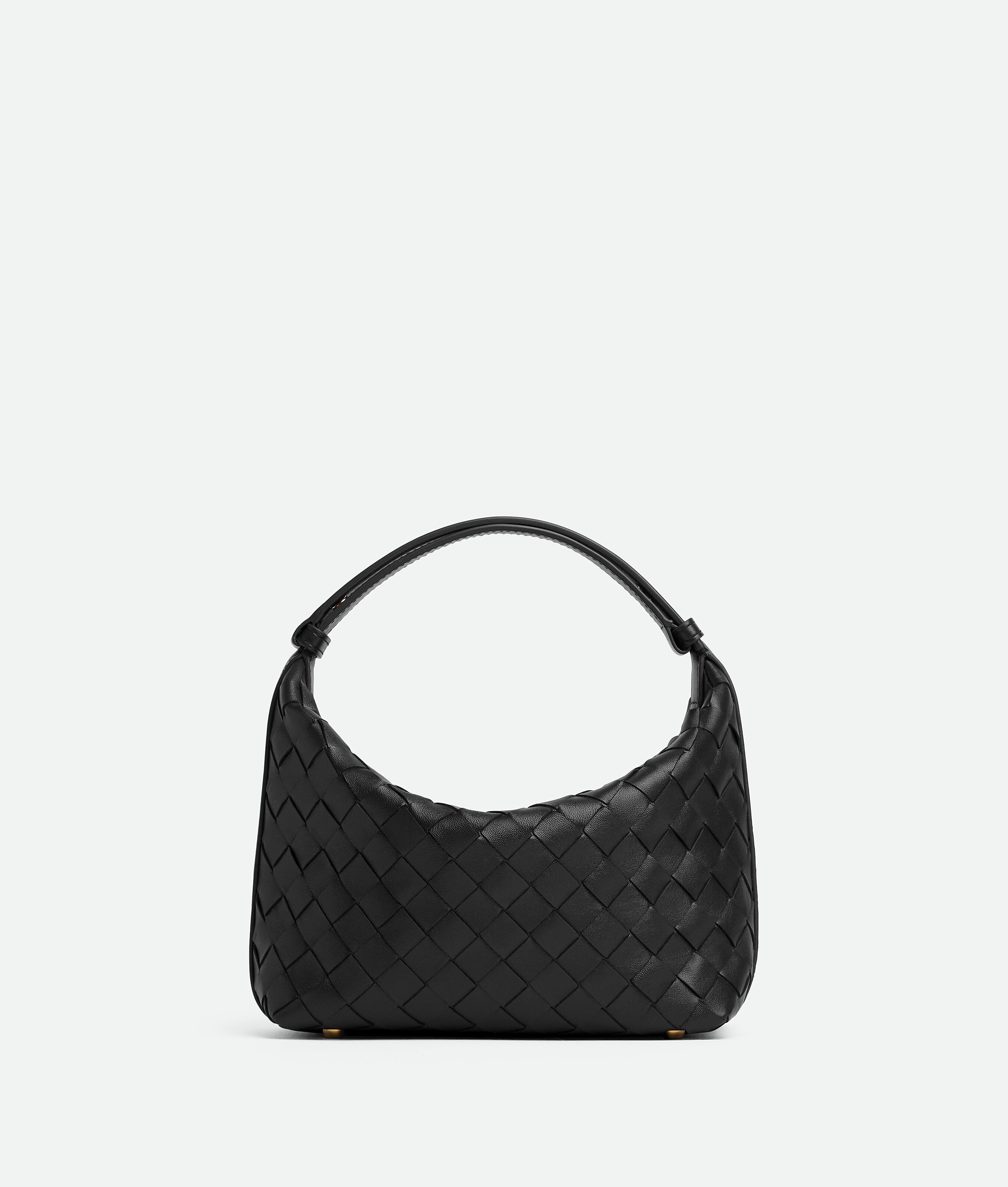 Bottega Veneta Mini Wallace Handbag In Black