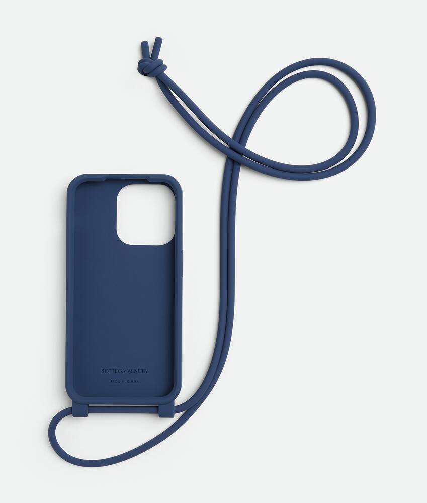 美品★BOTTEGAVENETA ボッテガ ヴェネタ ストラップ テックラバー Iphone14 Plus/14 Pro Max用 ケース シリコンカバー ピンク ショルダー8cmショルダー