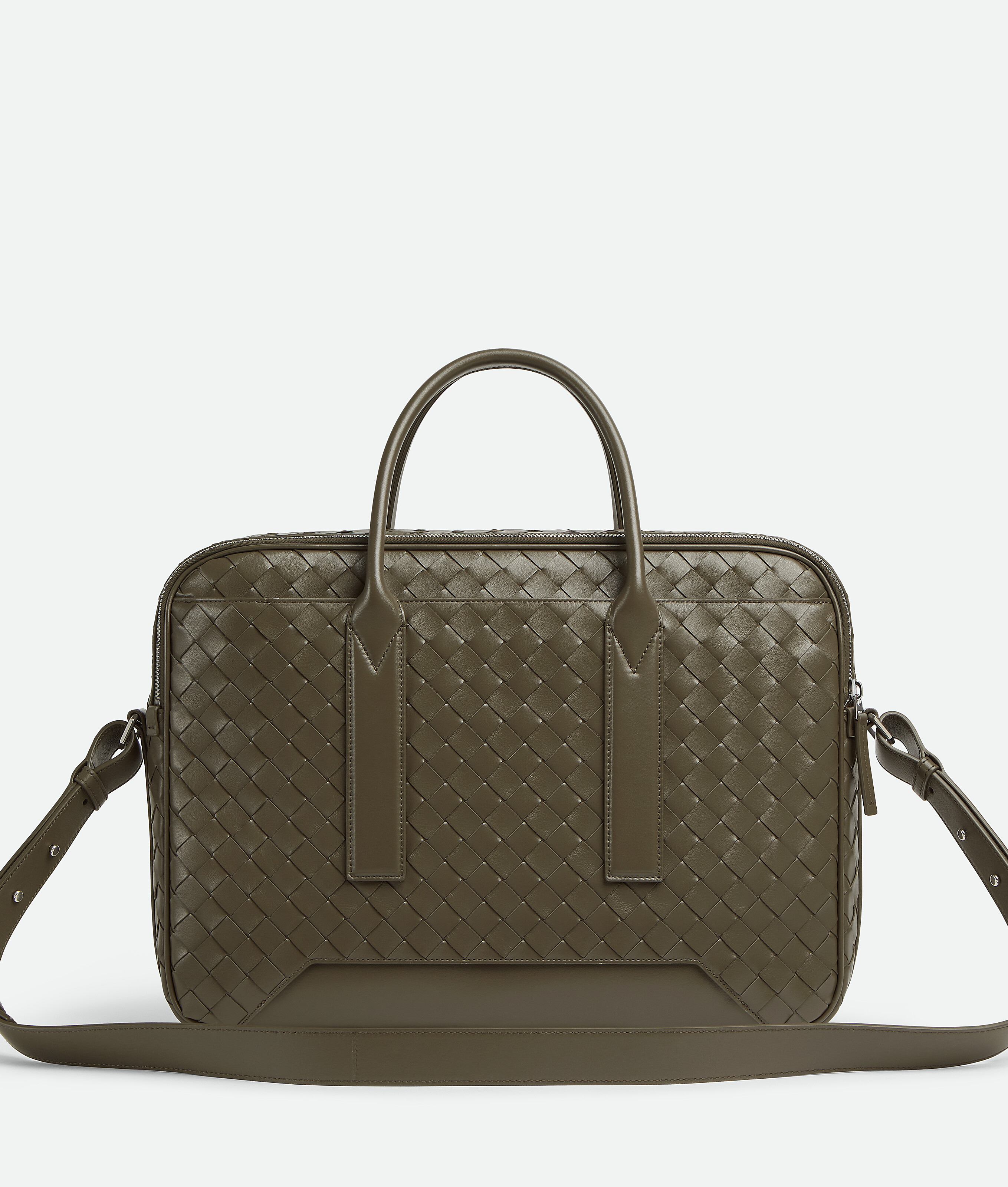 Bottega Veneta Leather Intrecciato Getaway Briefcase