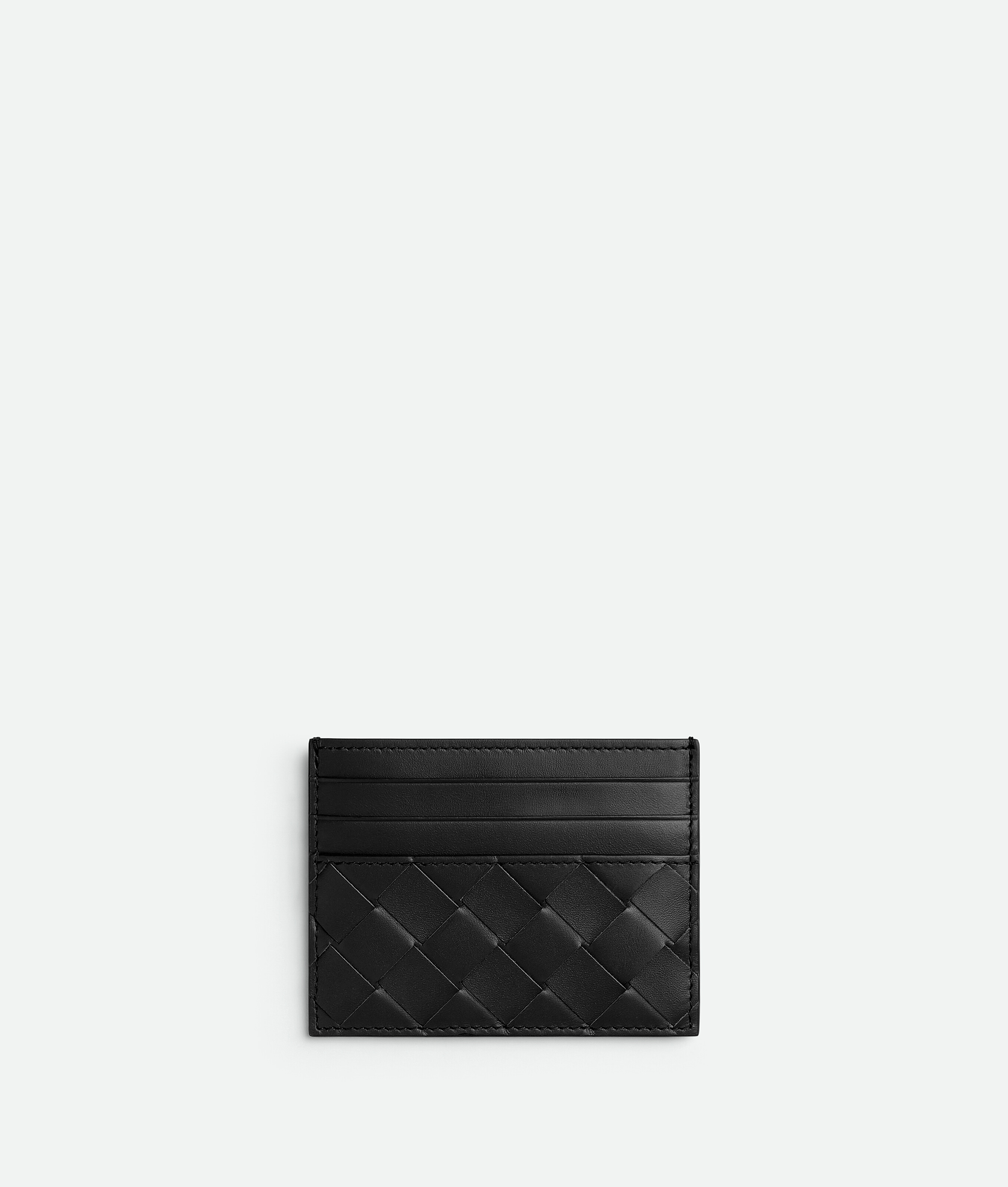 Card Case with Coin Purse in Black by Bottega Veneta