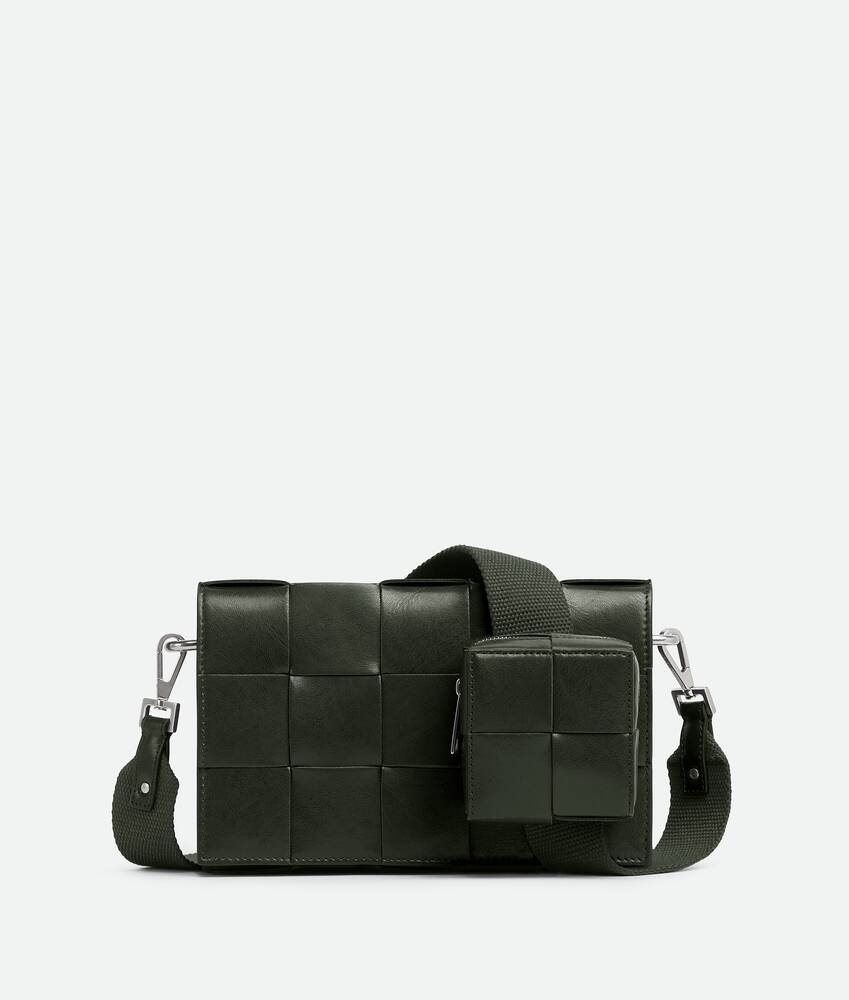 Bottega Veneta Green Intreccio Cassette Bag for Men