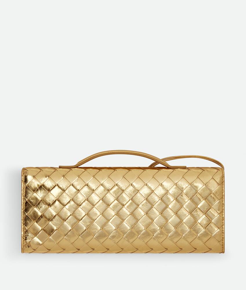 Andiamo Clutch in GOLD Bottega Veneta® NL - Main Image