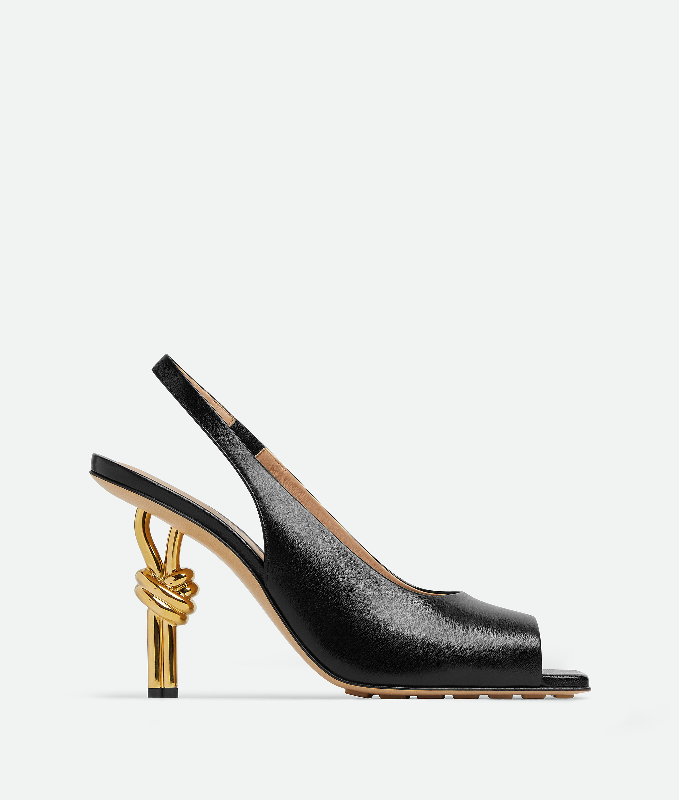 Bottega Veneta Knot Sandal In Black