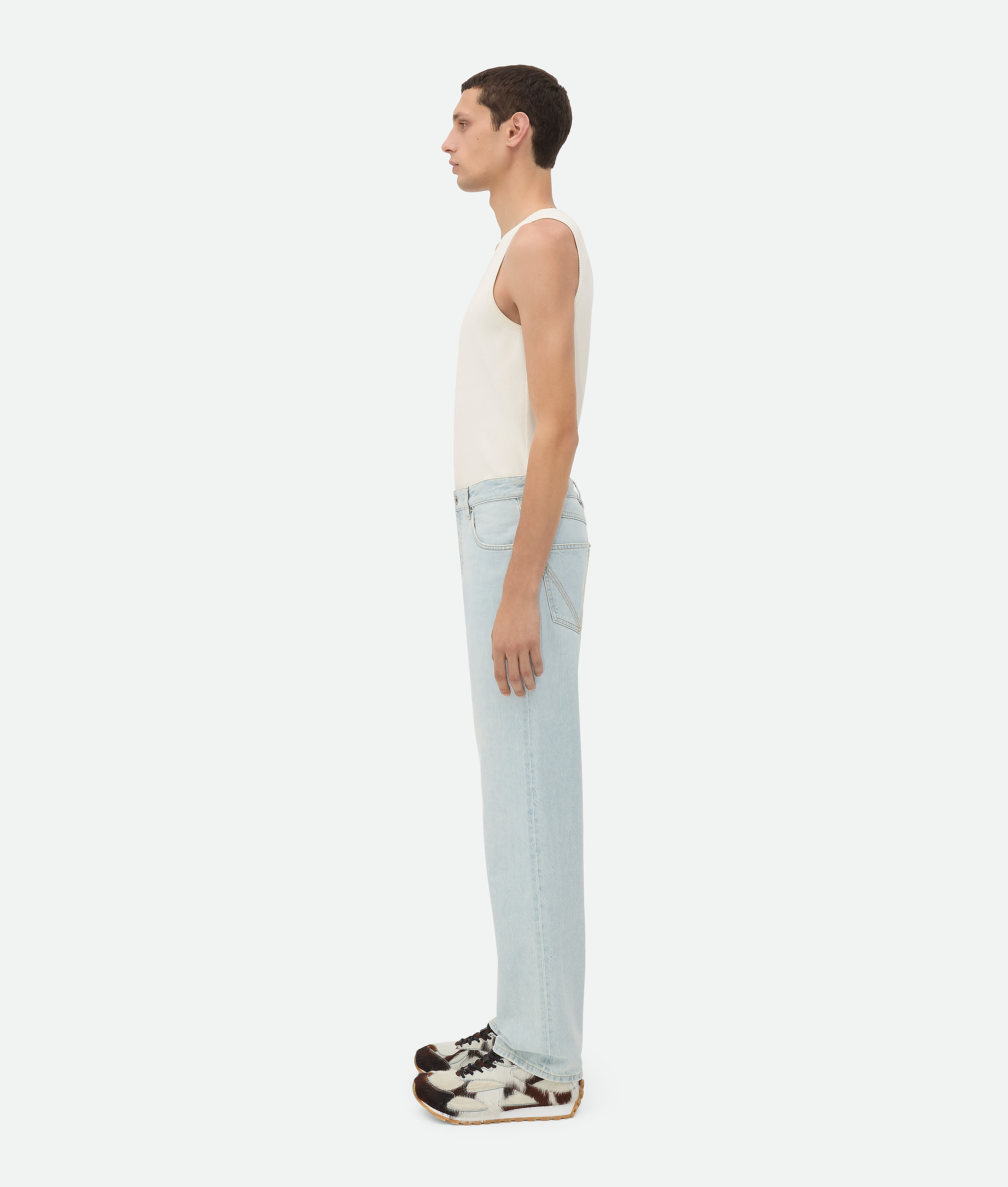 Bottega Veneta Extra Bleached Straight Jeans In Light Blue
