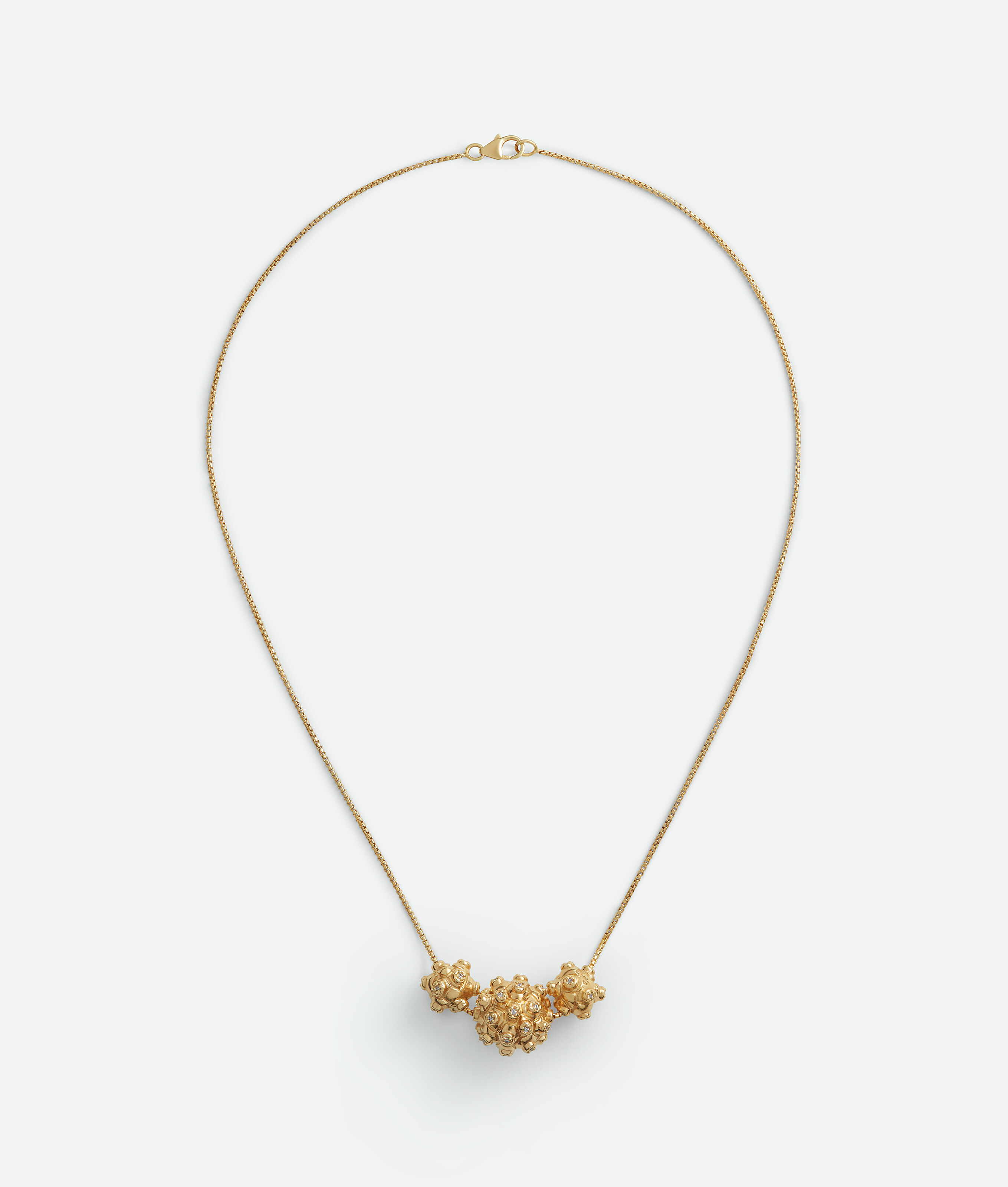 Bottega Veneta Pendant Detail Necklace In White