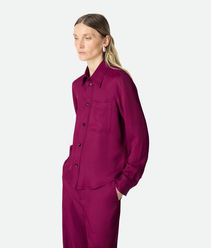 Viscose And Silk Twill Shirt