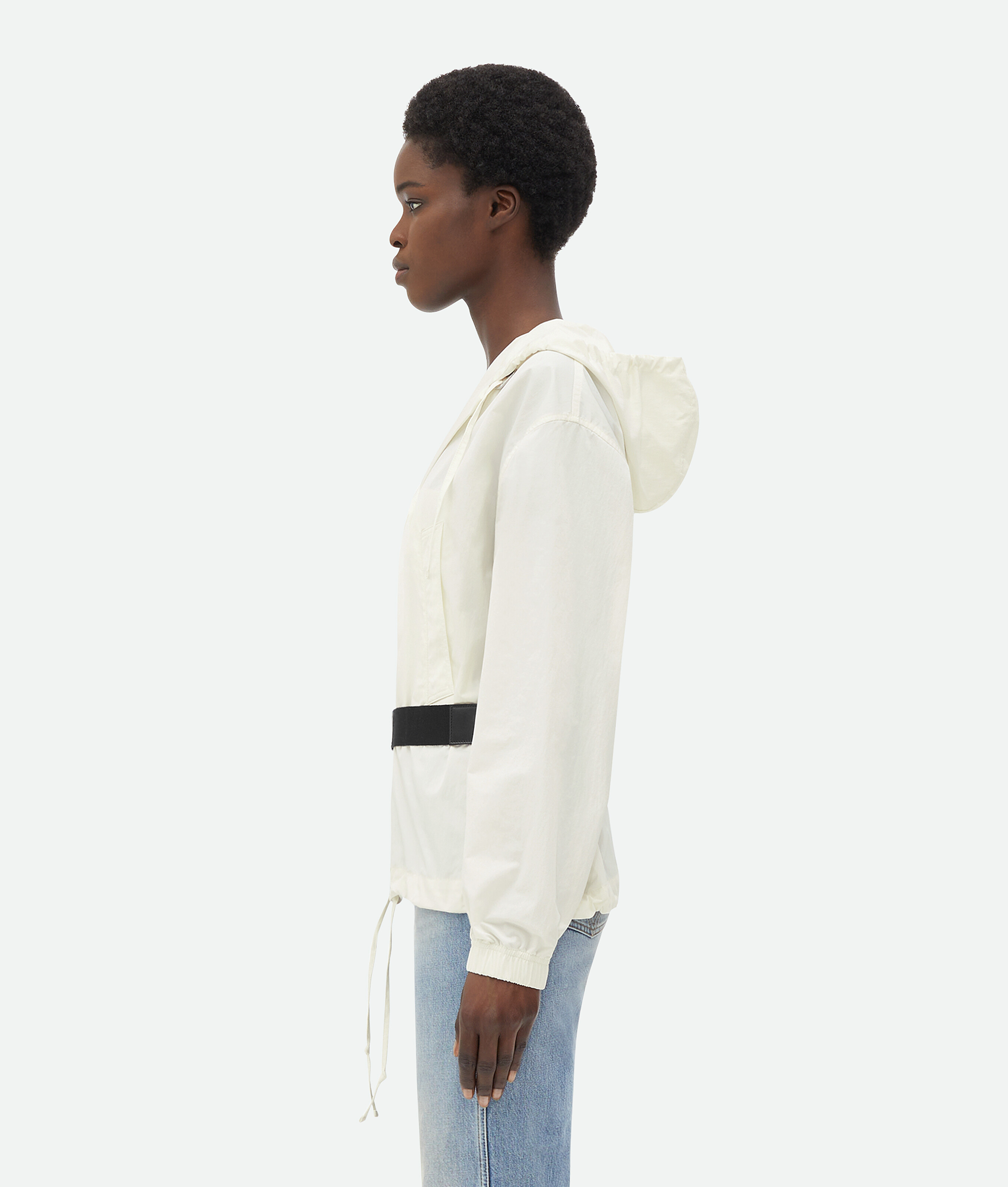 Shop Bottega Veneta Packable Tech Nylon Jacket In White
