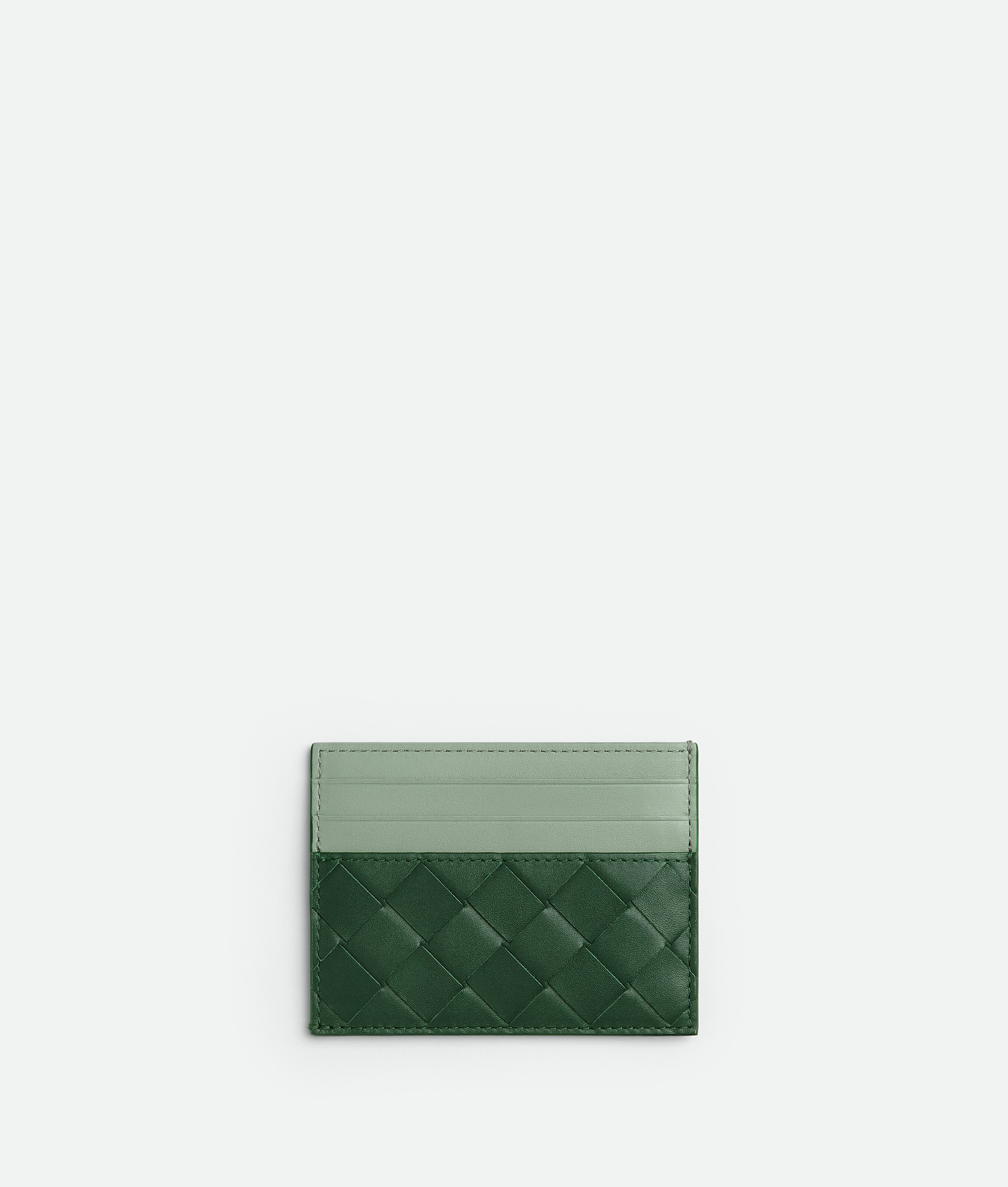 Bottega Veneta Bottega  Veneta Intrecciato Credit Card Case In Green
