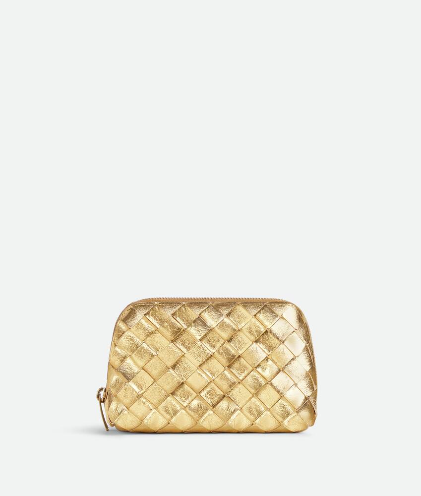 Bottega veneta gold pouch on sale