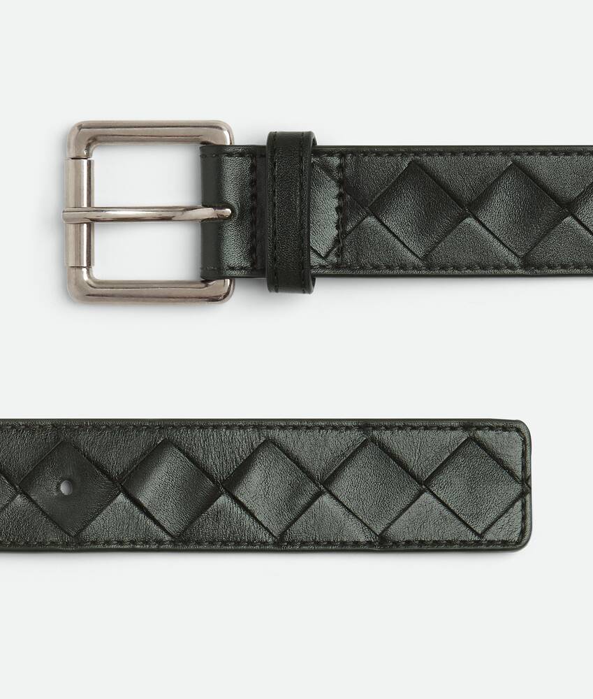 Bottega Veneta Dark green braided belt