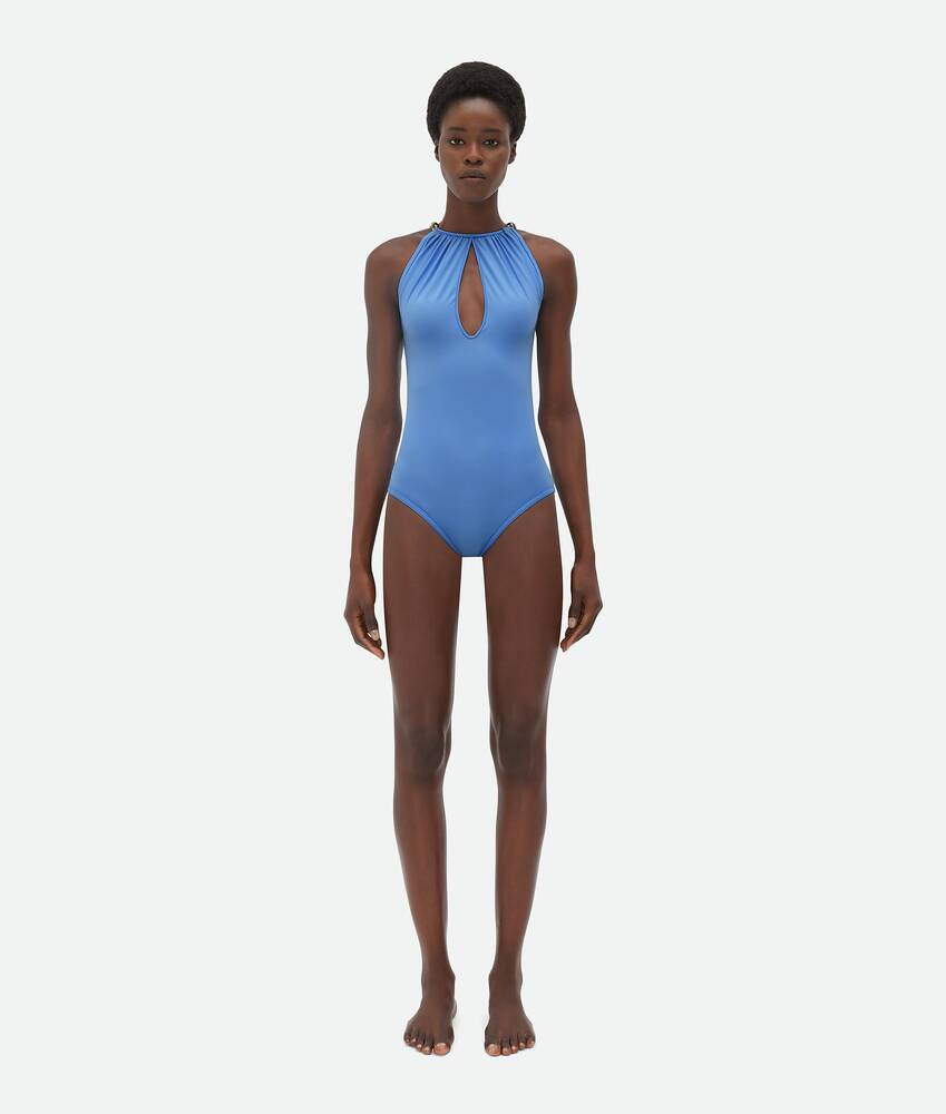Display a large version of the product image 1 - Stretch Nylon Swimsuit With Knot Detail At Neck
