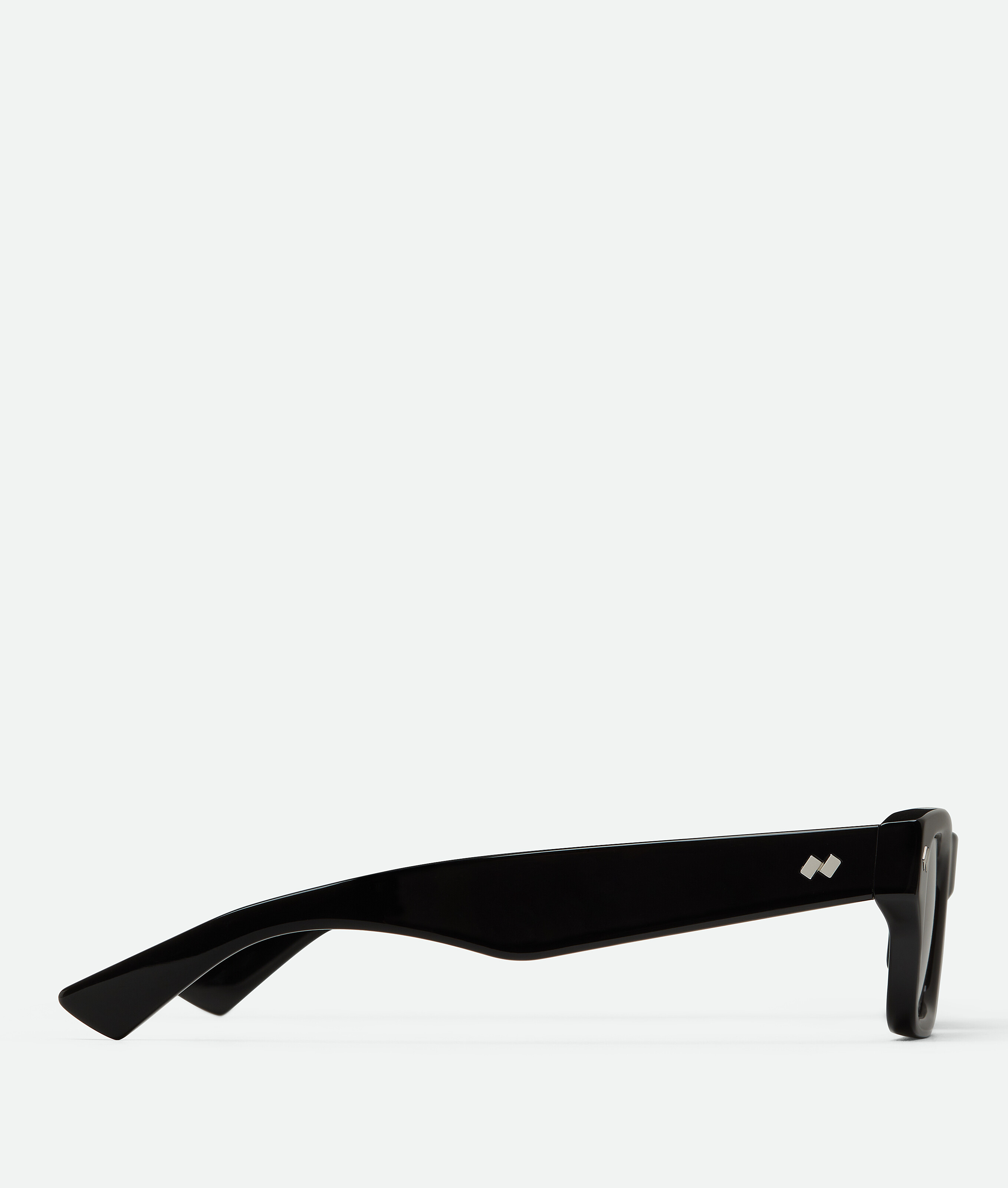 Bottega Veneta Quadratische Dizzy Sonnenbrille In Black/grey