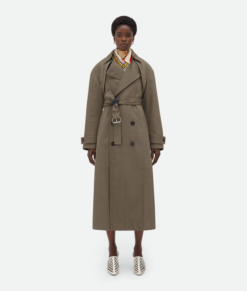 Display a large version of the product image 4 - Multicolor Wool Twill Trench