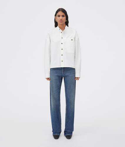 camicia in tela di cotone compatto