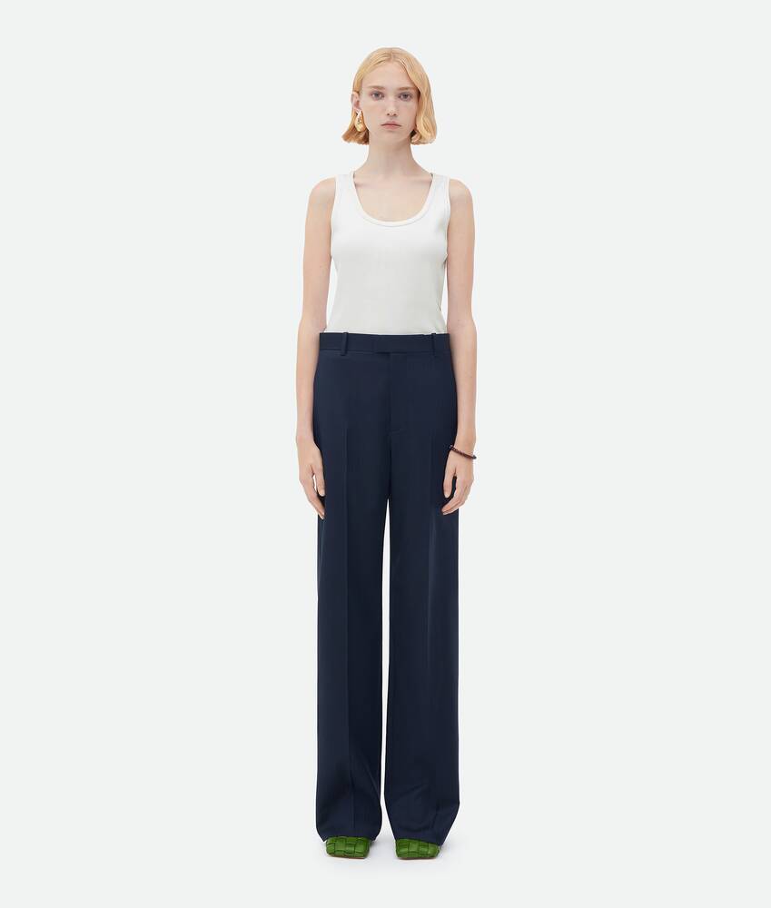 Display a large version of the product image 1 - Straight Leg Wool Chevron Trousers