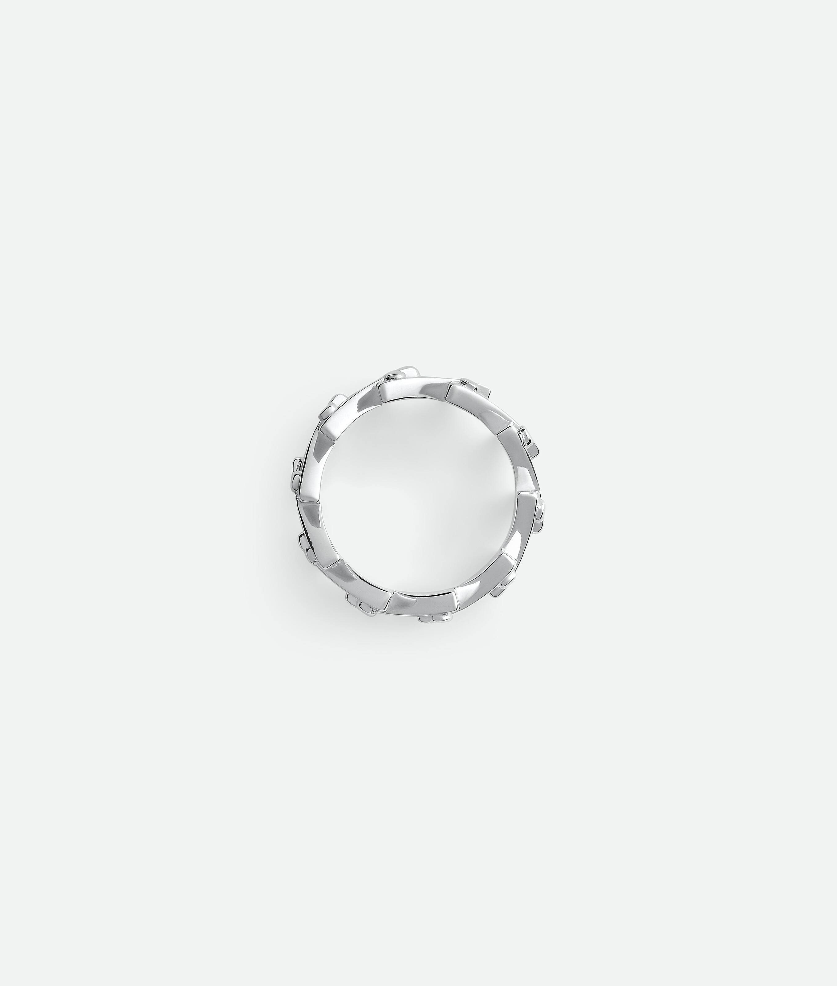 Bottega Veneta Rivet Ring In Silver