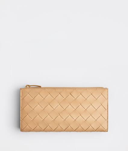 Women's Bi-fold Zip Wallet in Black | Bottega Veneta® US