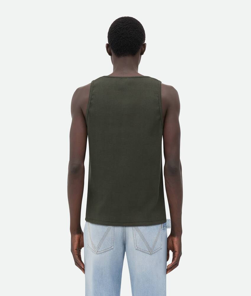 Display a large version of the product image 3 - Slim Fit Cotton Stretch Ribbed Tank Top