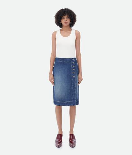 Medium Washed Denim Skirt