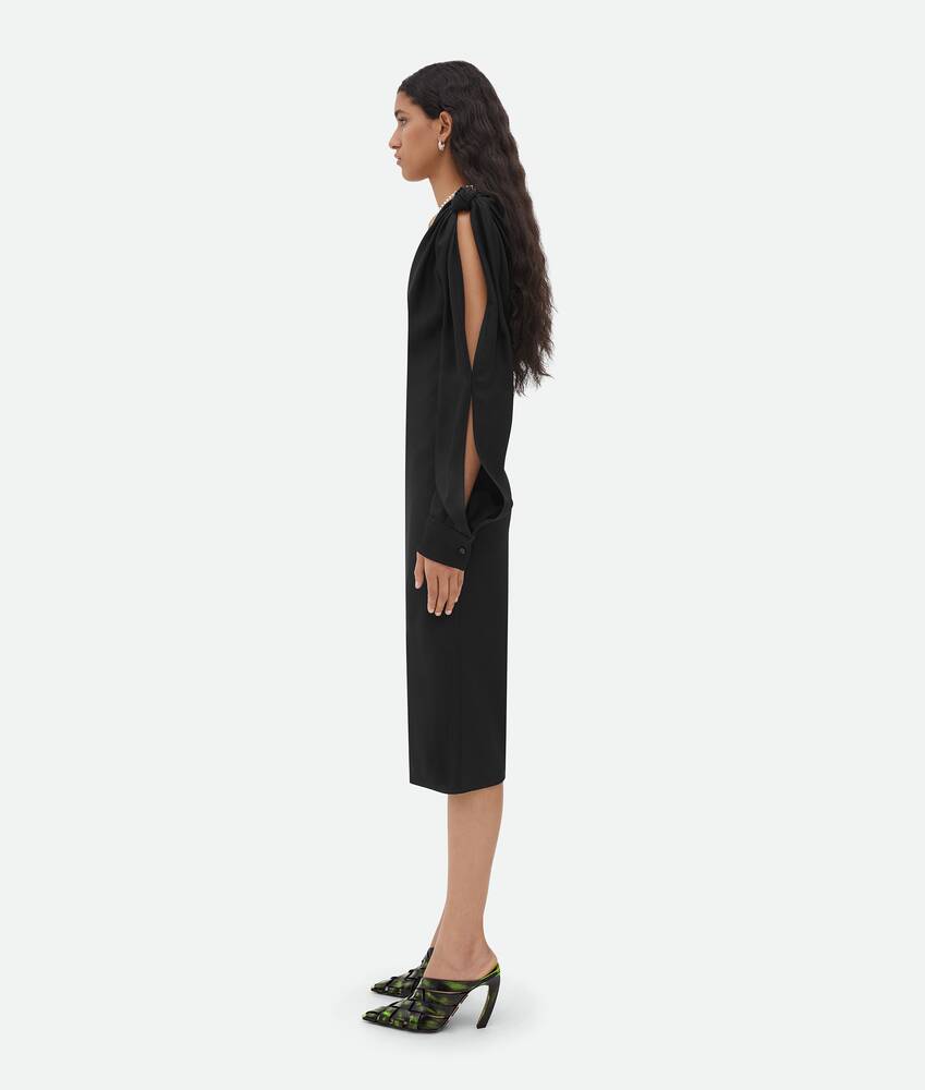 Bottega Veneta® Women's Viscose Midi Dress in Black. Shop online now.