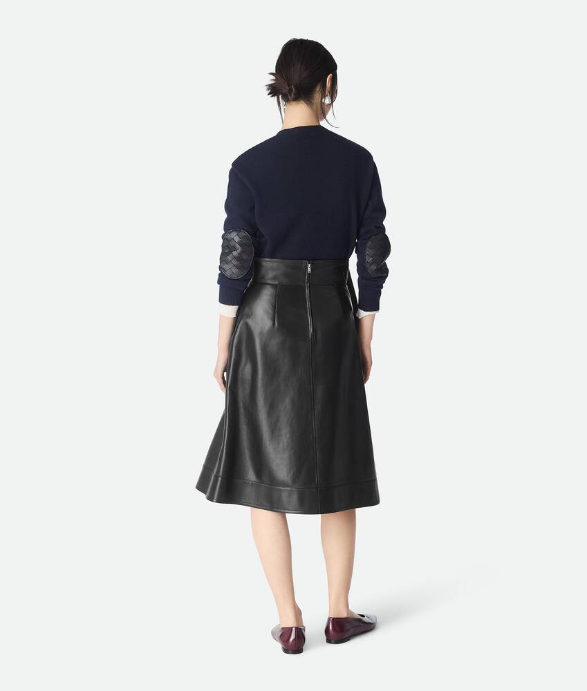 Display a large version of the product image 3 - Leather A-Line Skirt