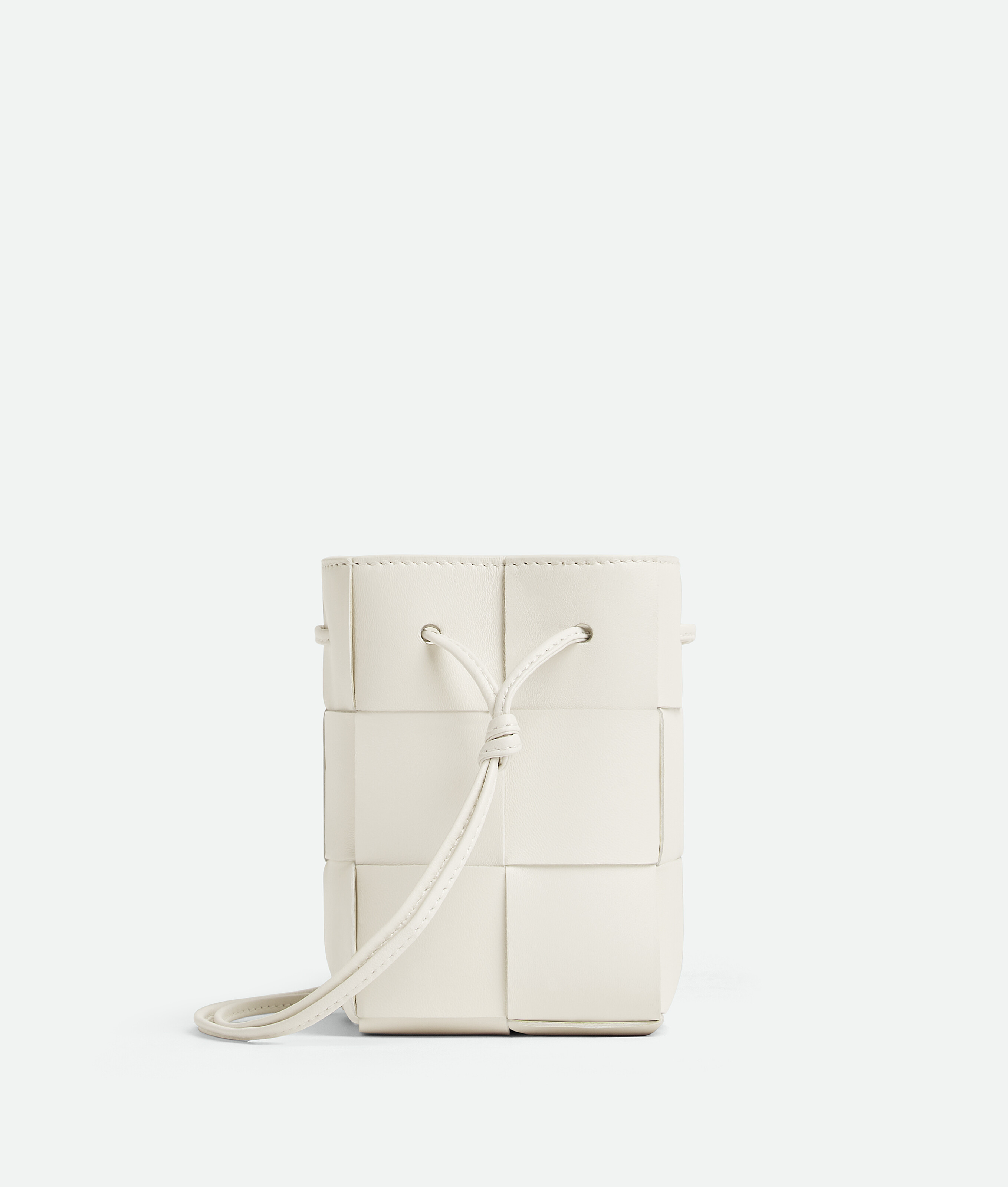 Shop Bottega Veneta Mini Cassette Bucket Bag In White