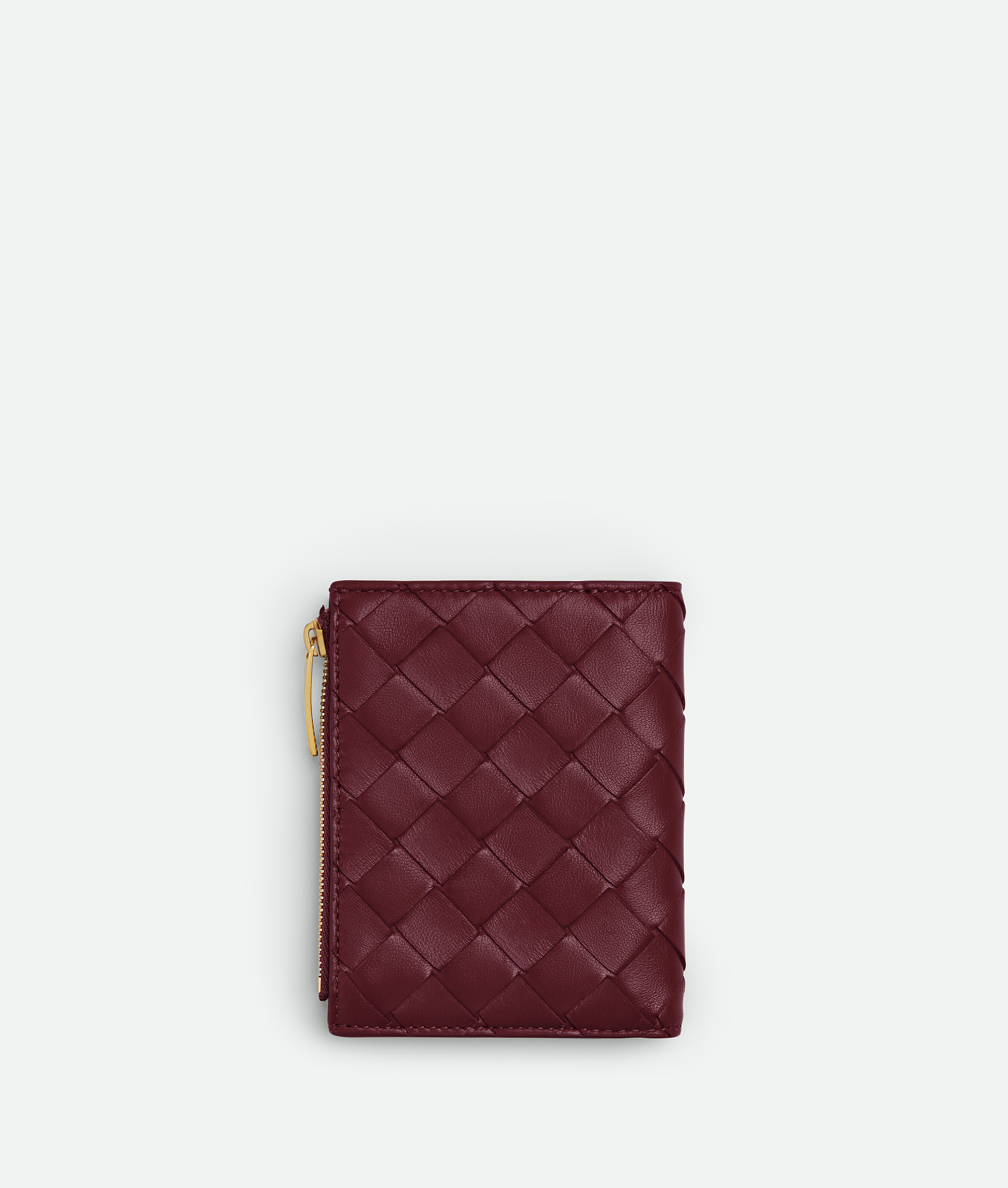 Bottega Veneta Kleines Intrecciato Bi-fold Portemonnaie In Barolo
