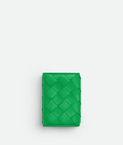 Intrecciato Tiny Tri-Fold Zip Wallet