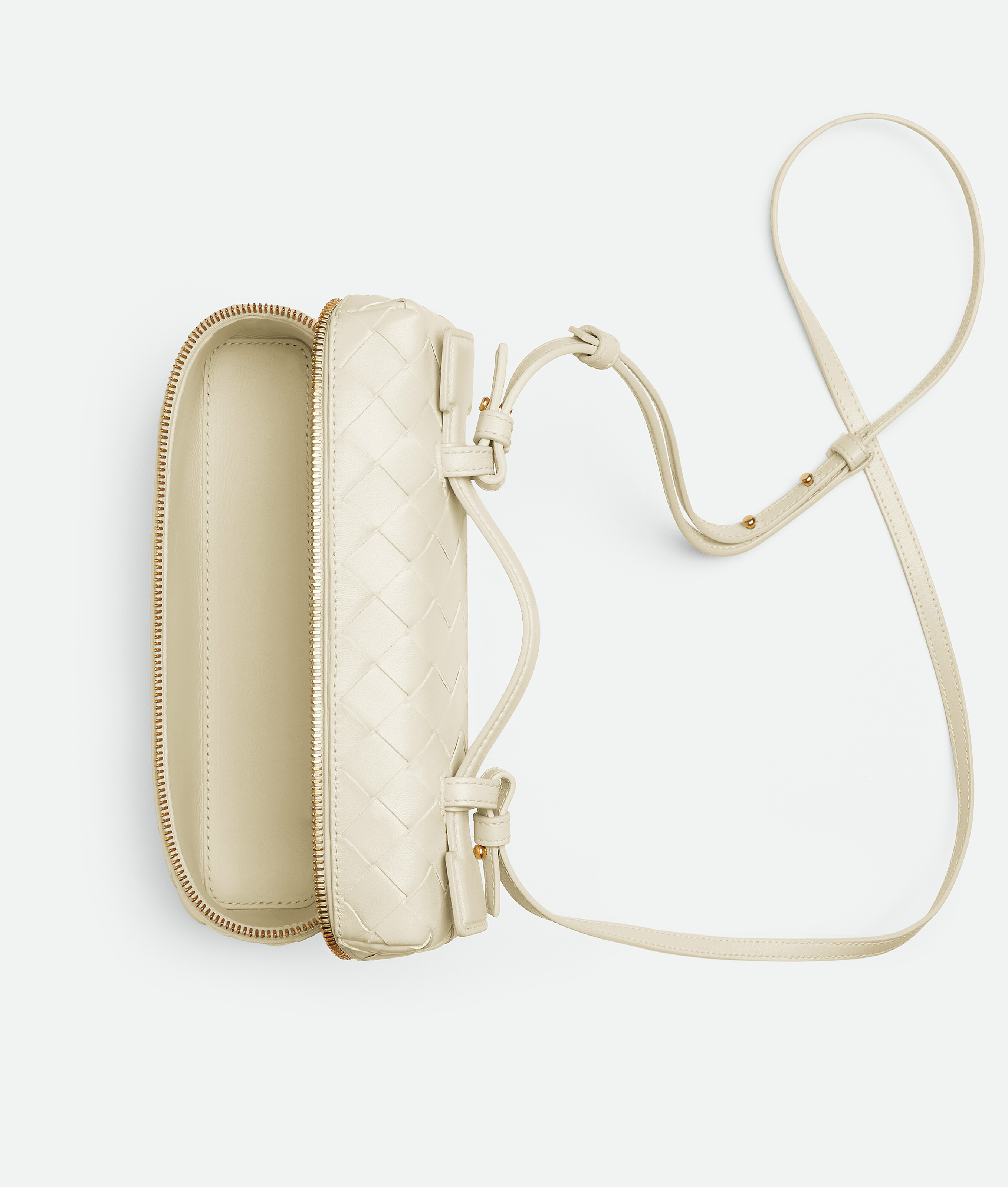 Bottega Veneta Bang Bang Vanity Intrecciato Leather Tote In Sea Salt