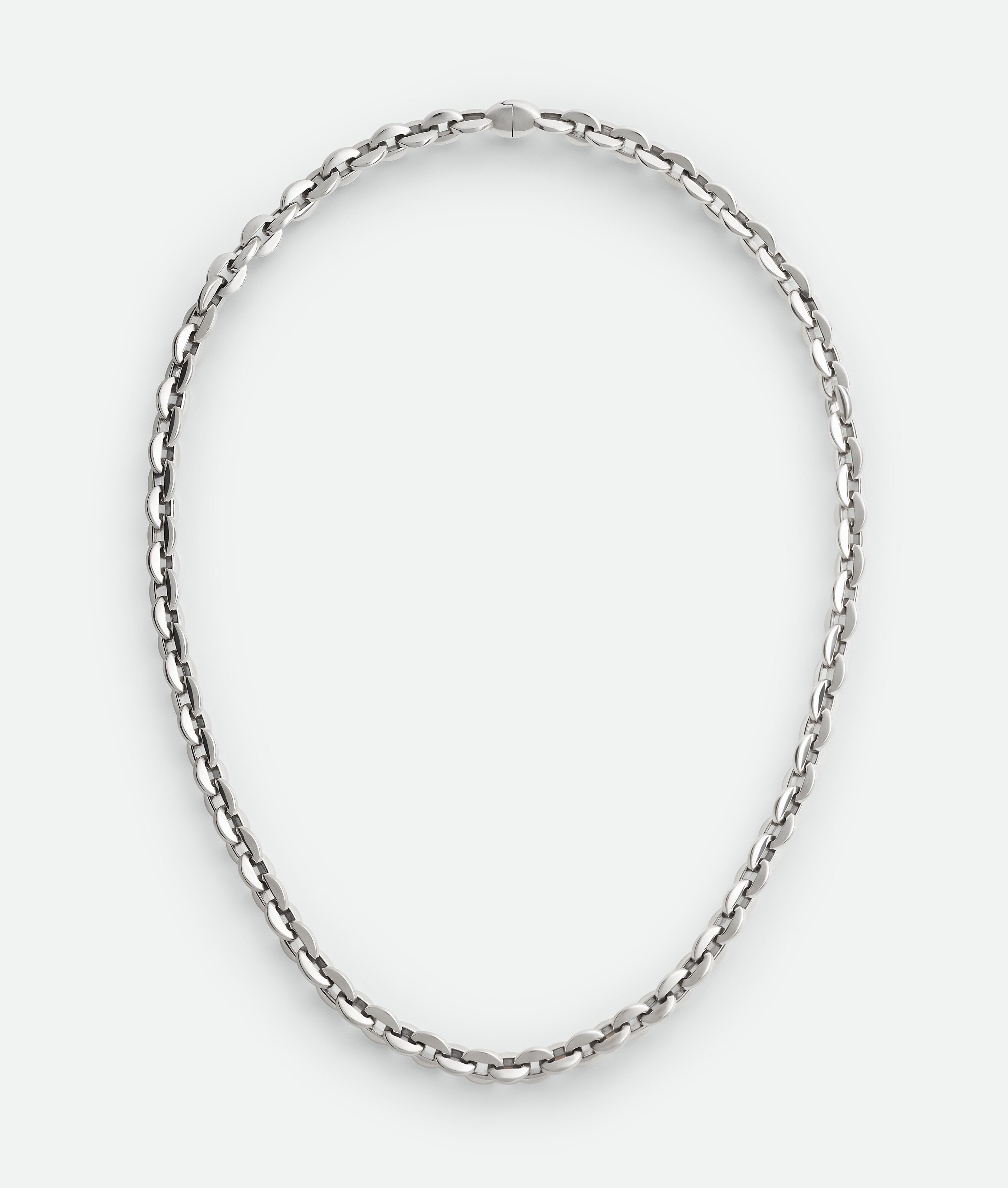 Shop Bottega Veneta Shape Chain Necklace In Silver