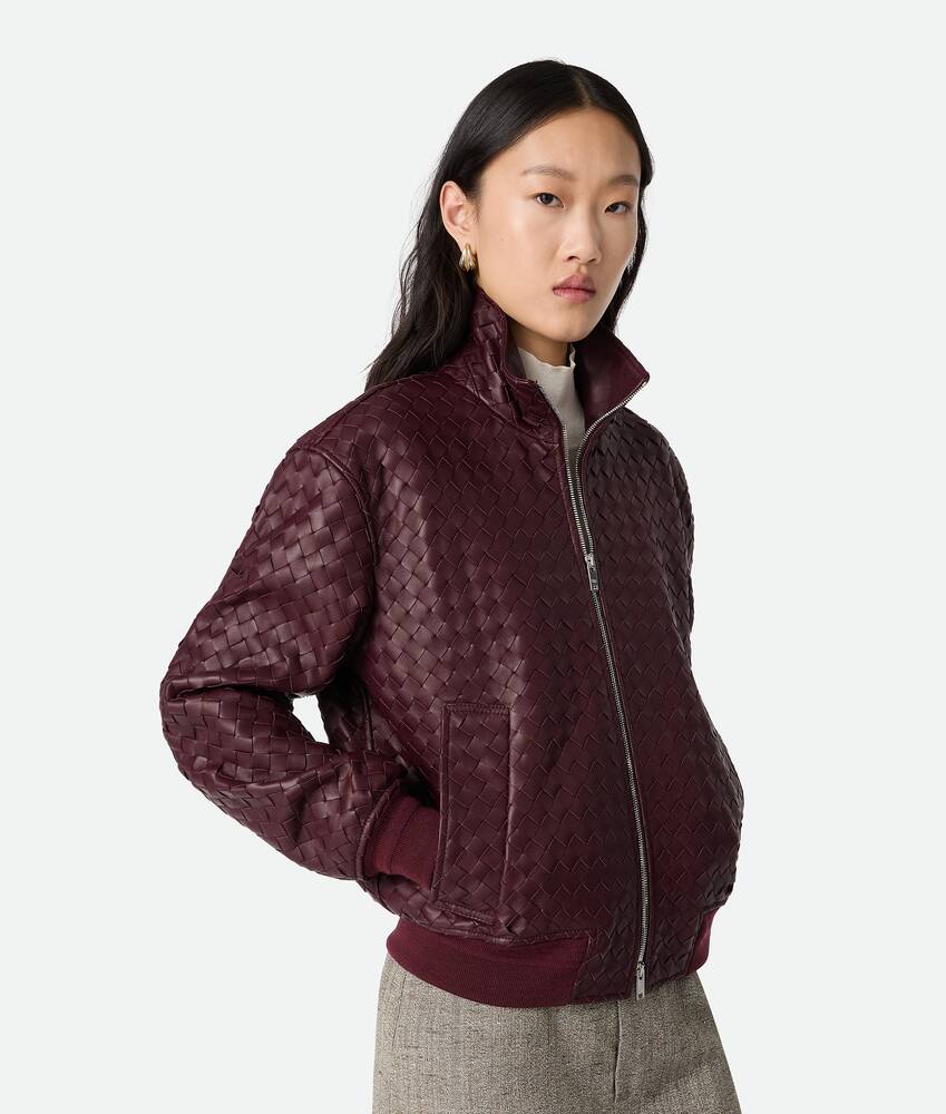 Ein größeres Bild des Produktes anzeigen 1 - Intrecciato Lederblouson