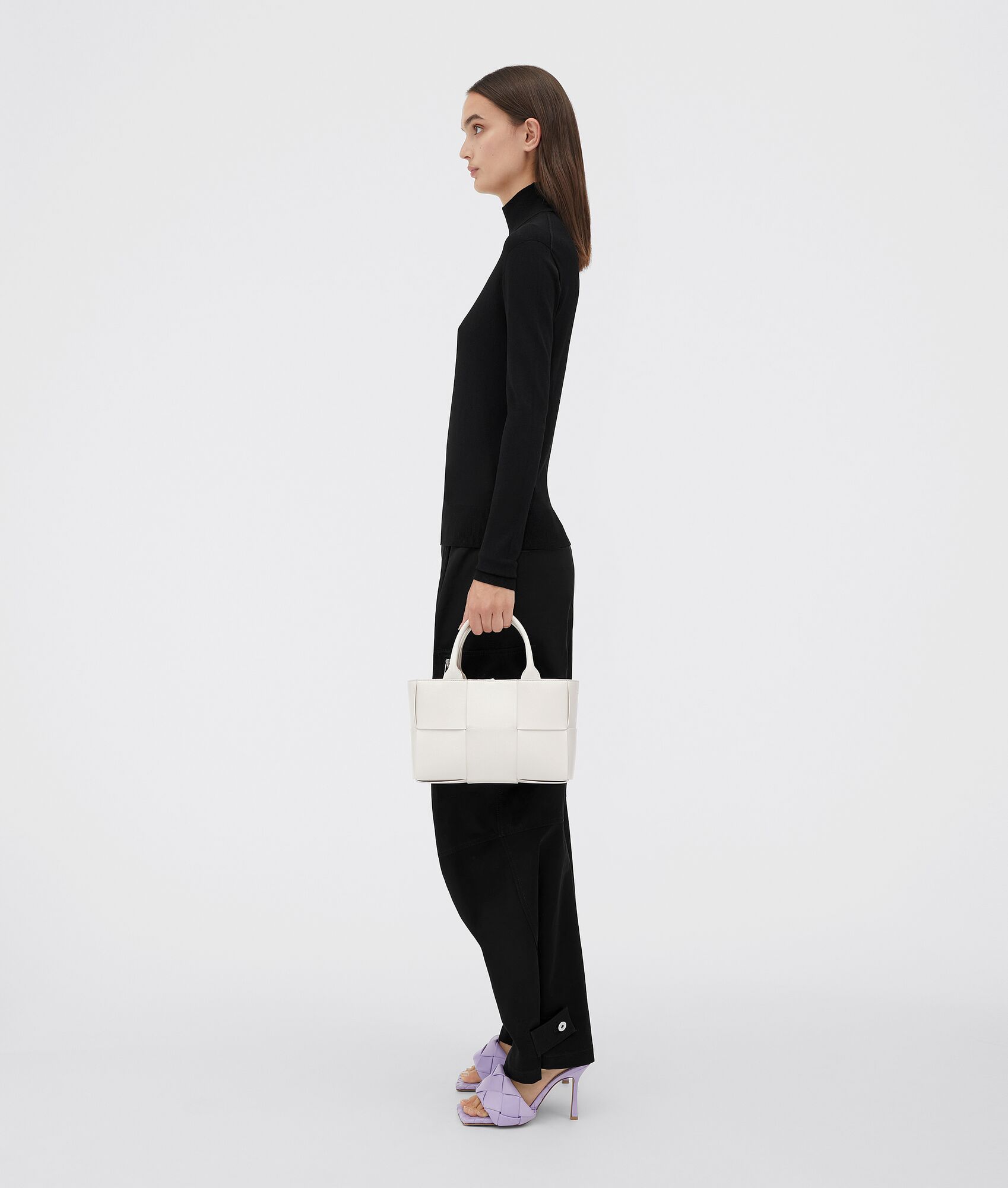 Bottega Veneta® Mini Arco Tote in White. Shop online now.