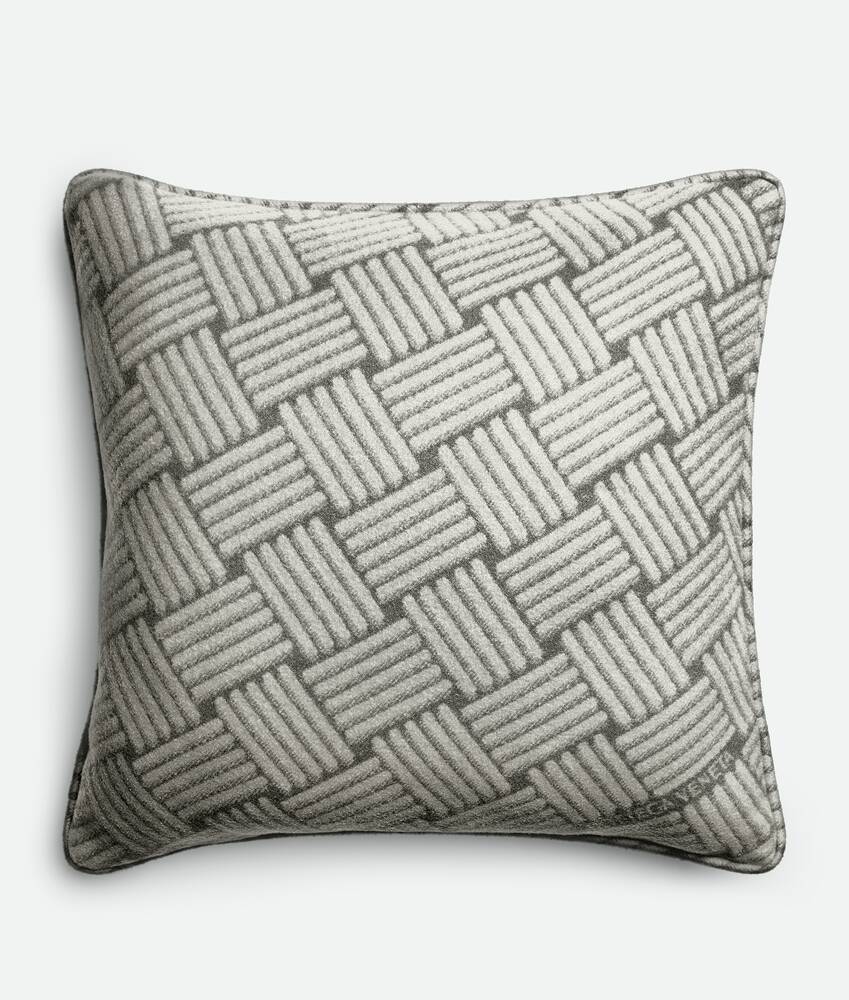 Display a large version of the product image 1 - Cashmere Cushion With Intreccio Motif