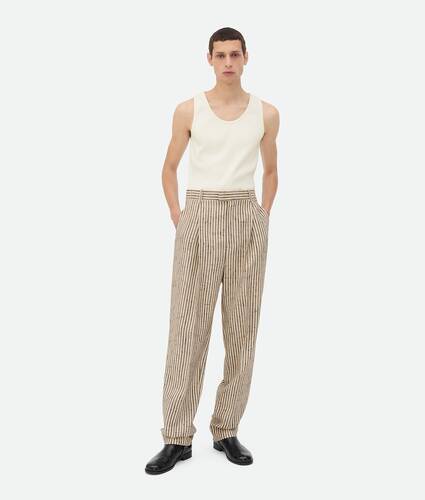 Pantalon noué en viscose et soie