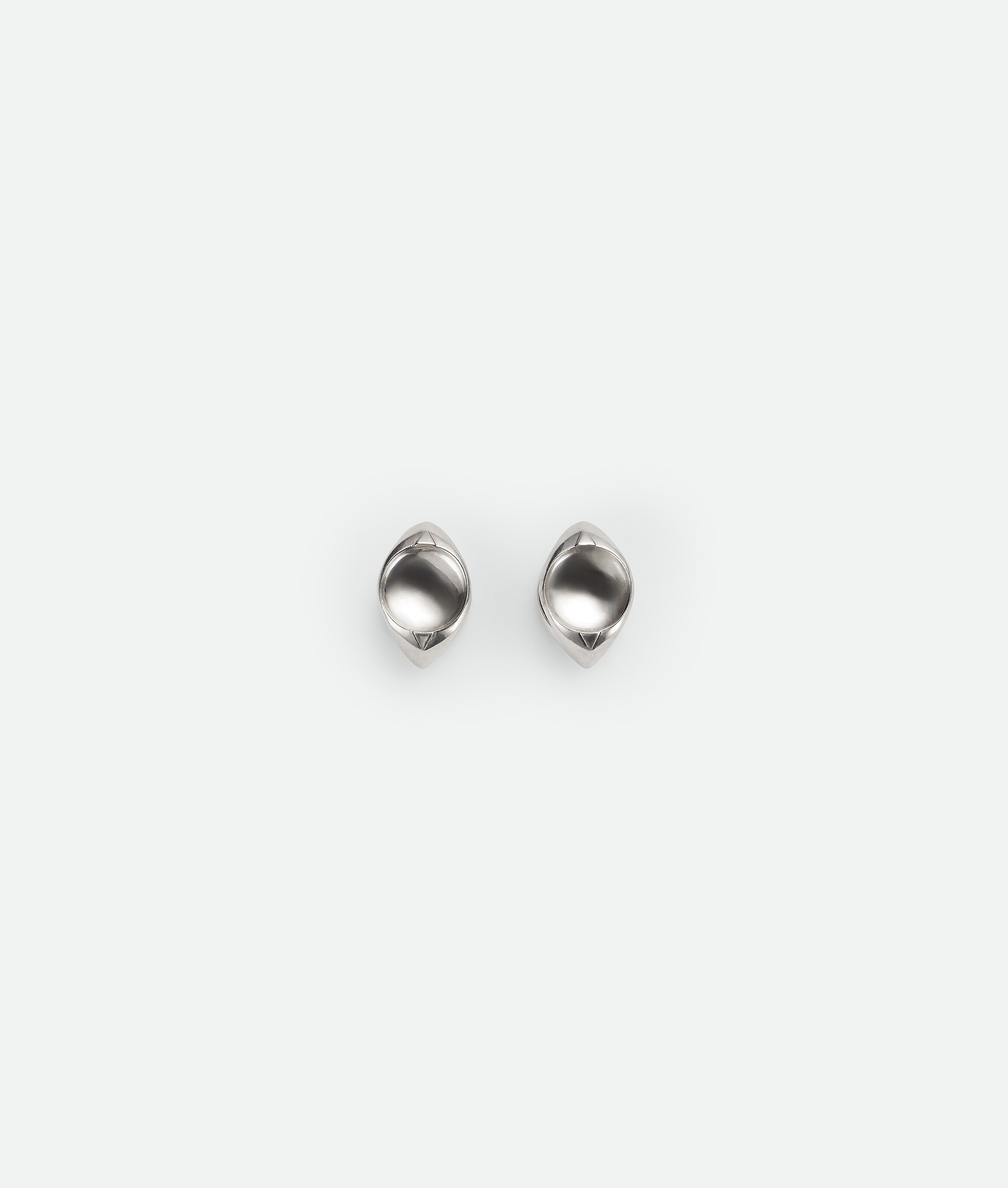 Shop Bottega Veneta Detail Hoop Earrings In Silver
