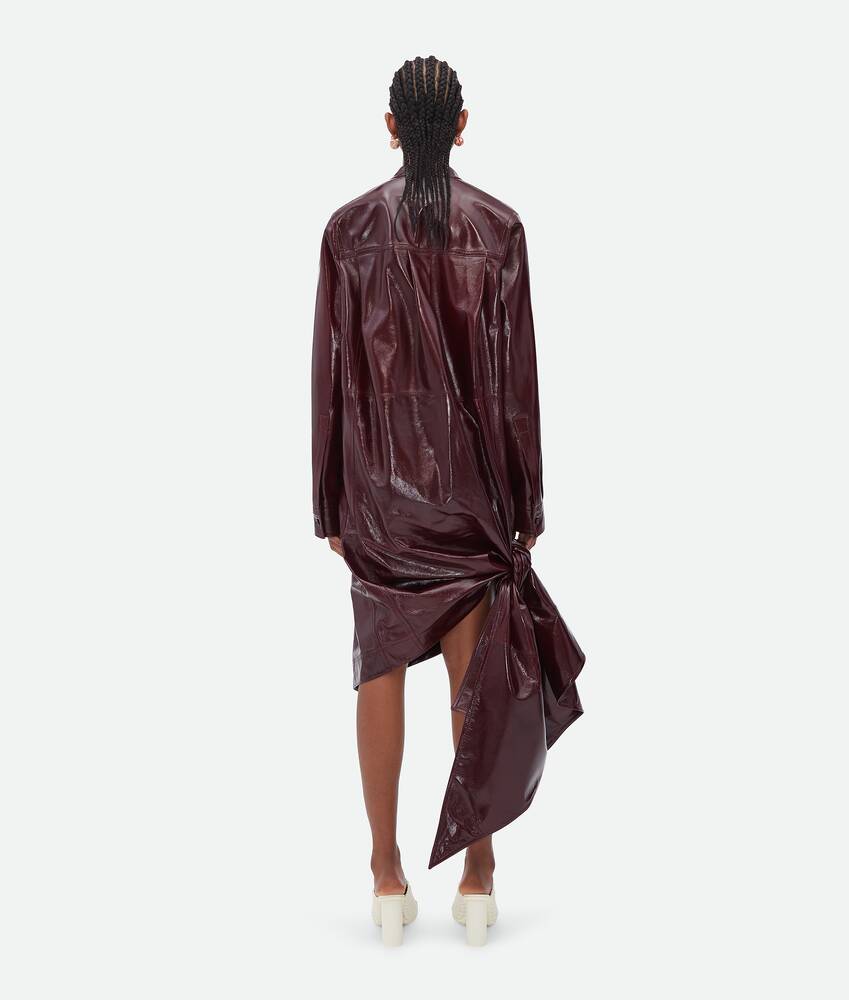 Display a large version of the product image 3 - Shiny Leather Dress With Knot Detail 