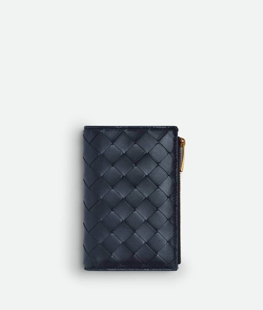 Bottega Veneta® Women's Medium Intrecciato Bi-Fold Zip Wallet in