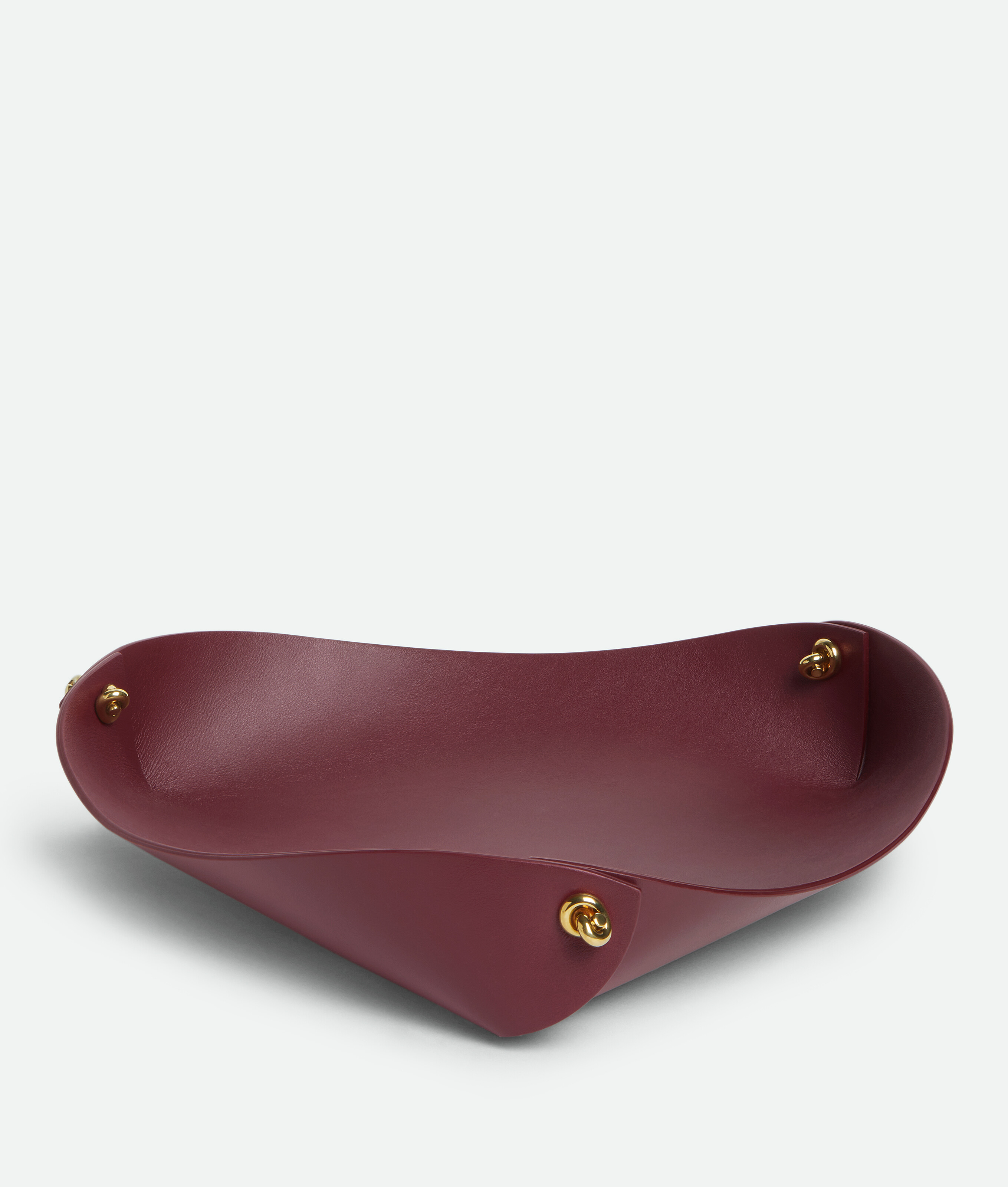 Bottega Veneta Großes Ledertablett Mit Metallknoten - Bordeaux - Unisex -