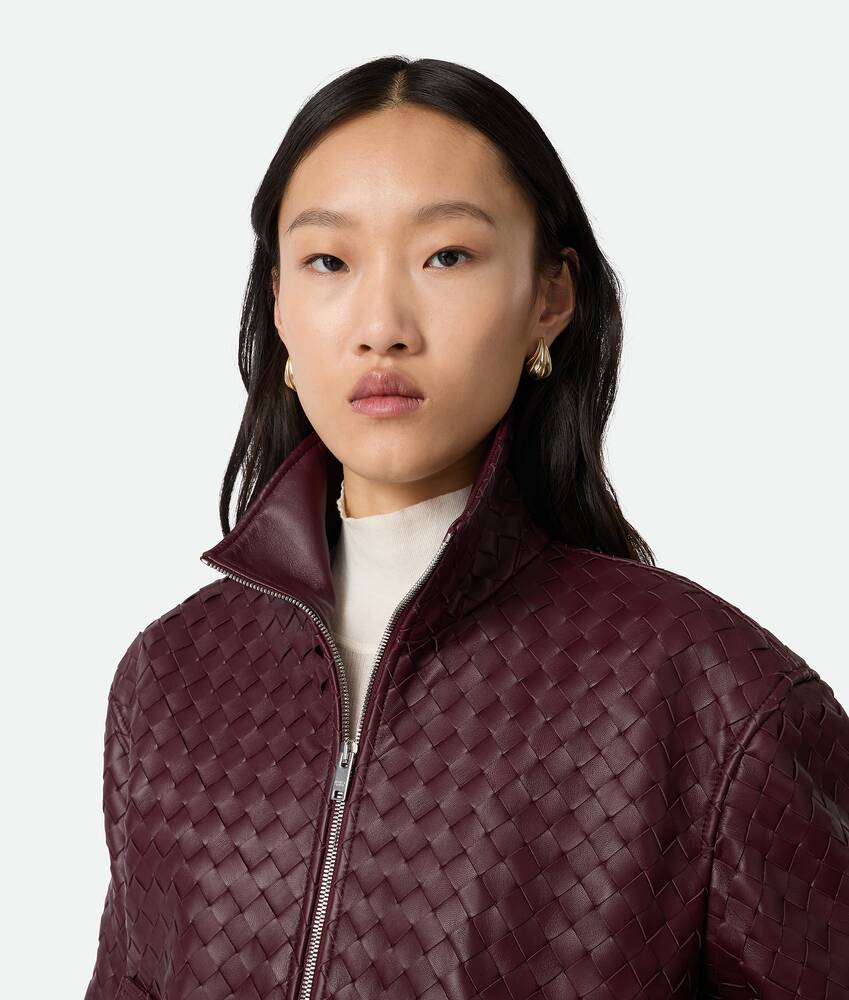 Display a large version of the product image 4 - Intrecciato Leather Blouson