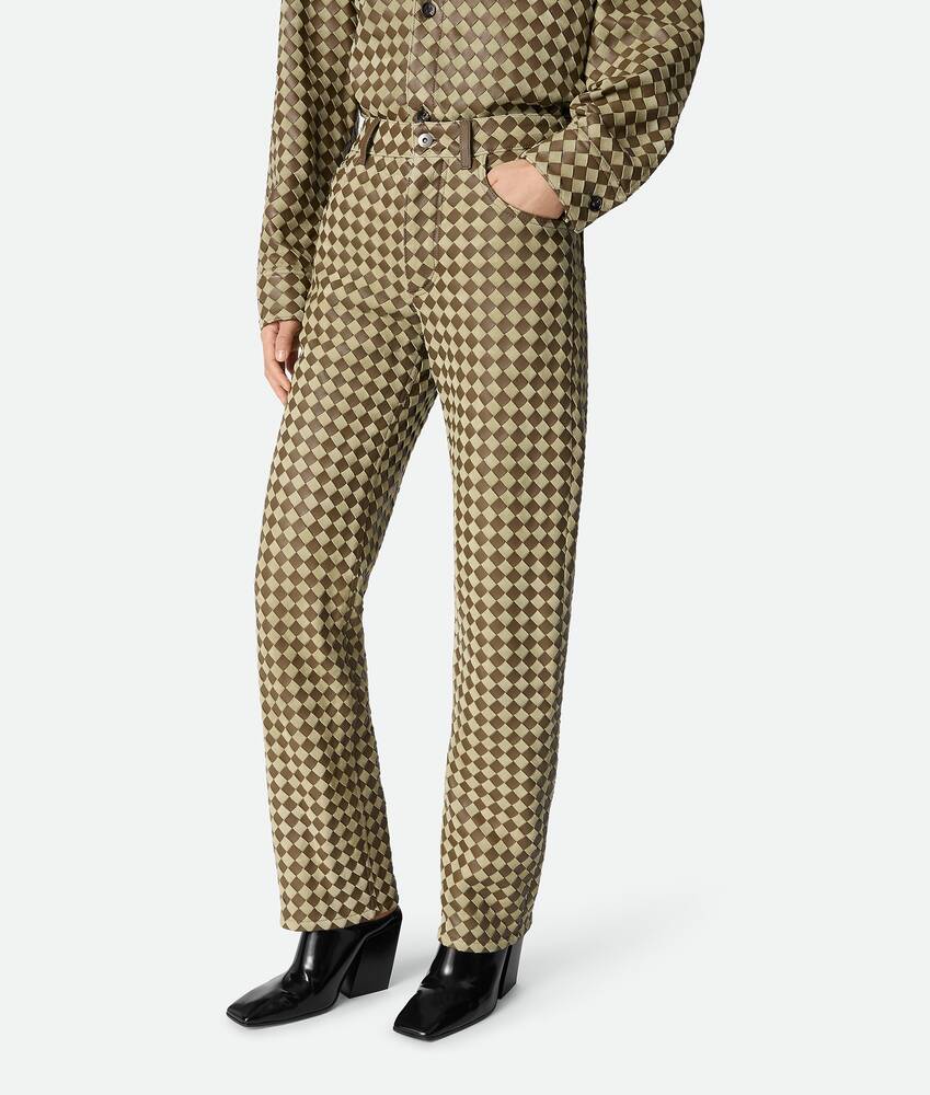 Display a large version of the product image 5 - Intrecciato Leather And Suede Pants