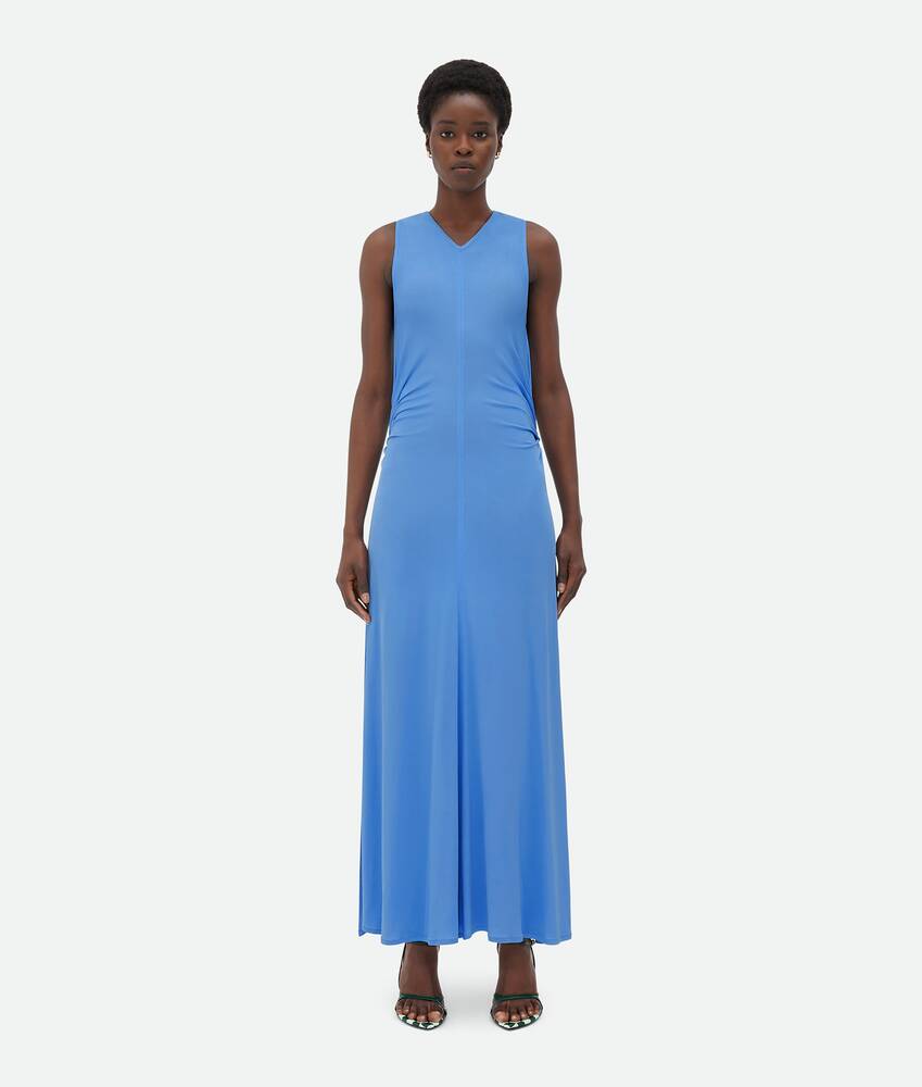 Display a large version of the product image 1 - Viscose Jersey Long Dress With Knot Ring