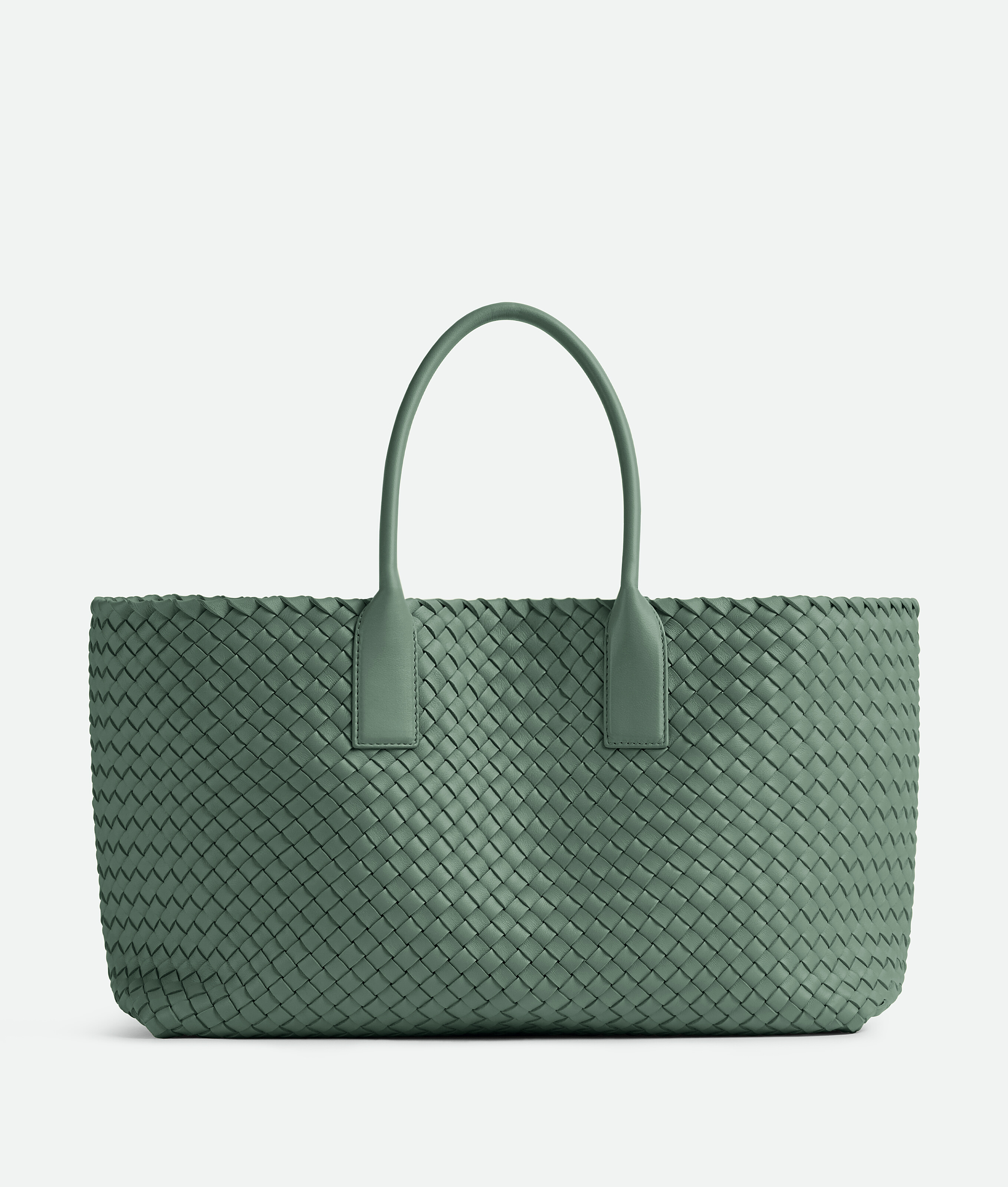 Shop Bottega Veneta Medium Cabat In Green