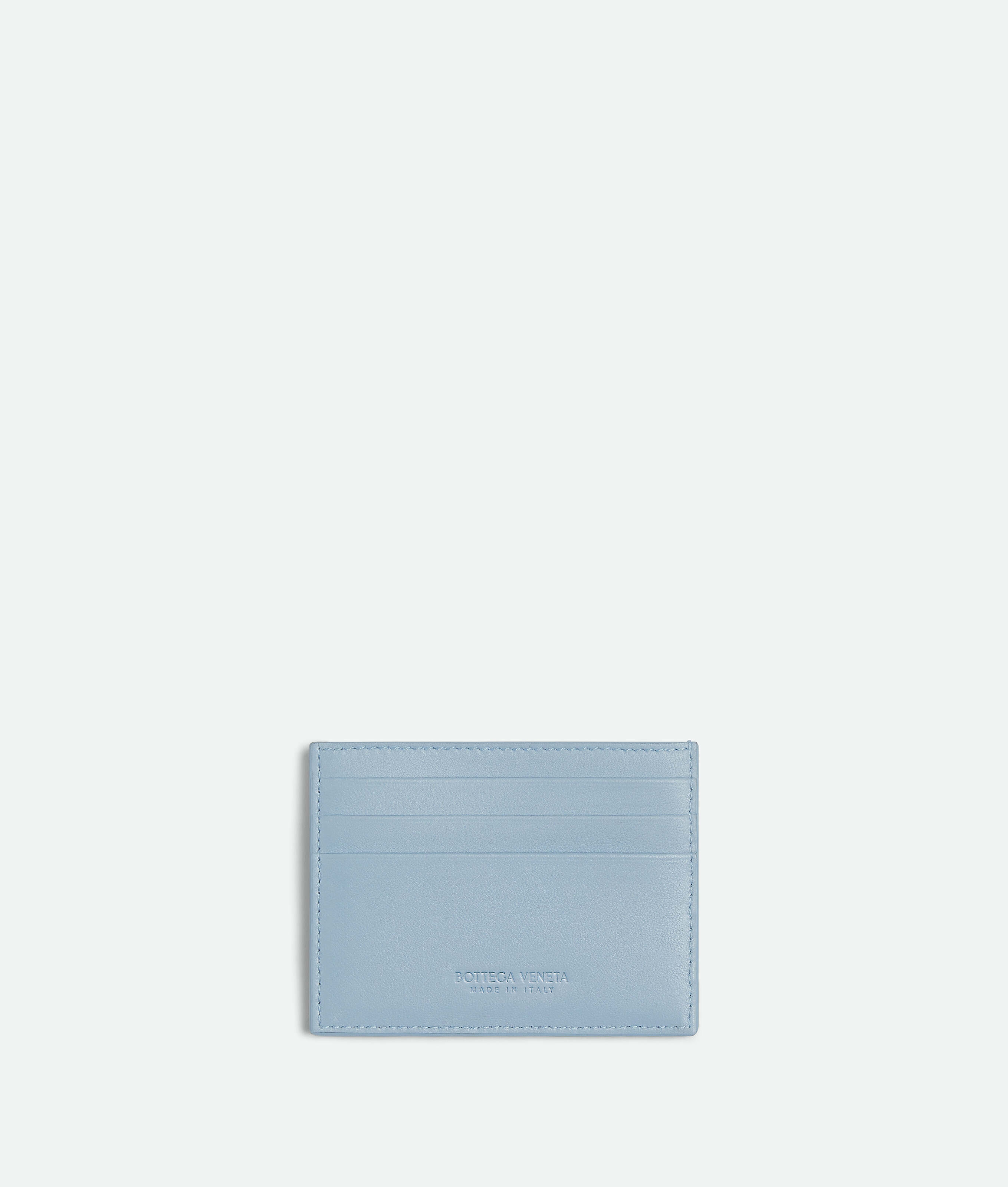 Shop Bottega Veneta Intrecciato Diagonal Credit Card Case In Blue