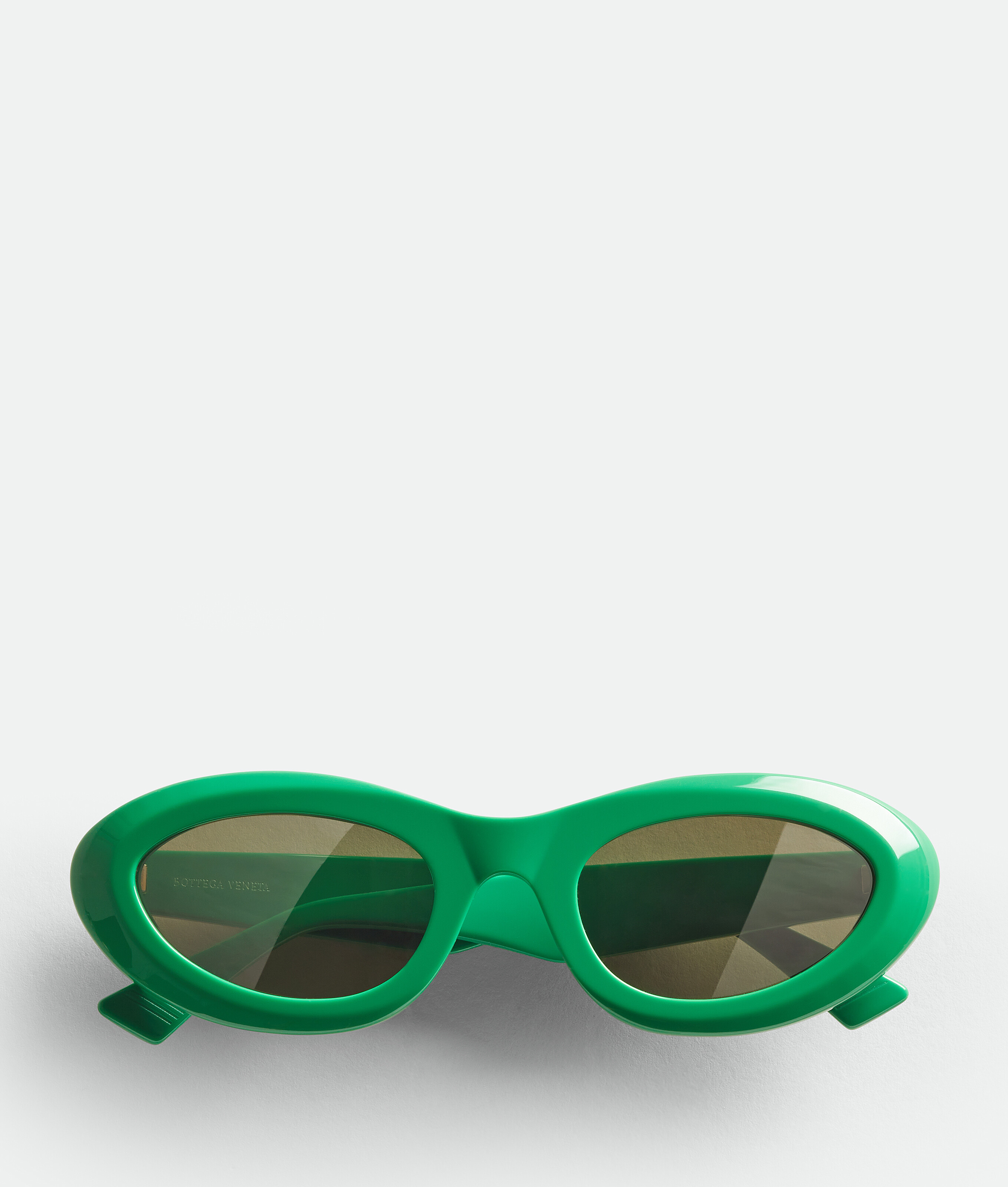 Bottega Veneta Bv1087s Rounded Sunglasses in Green