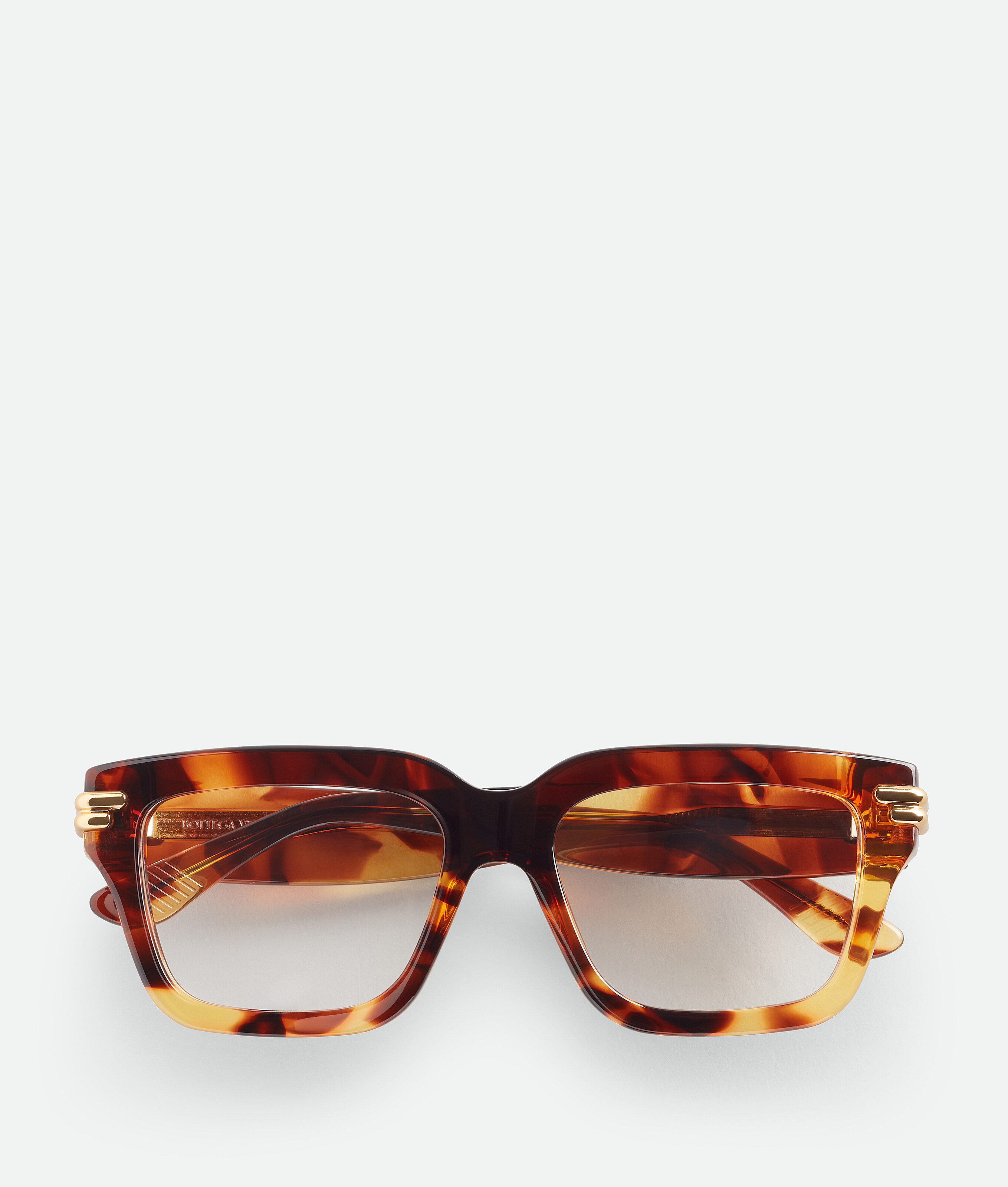 Bottega Veneta Mitre Square Eyeglasses - Brown - Unisex -