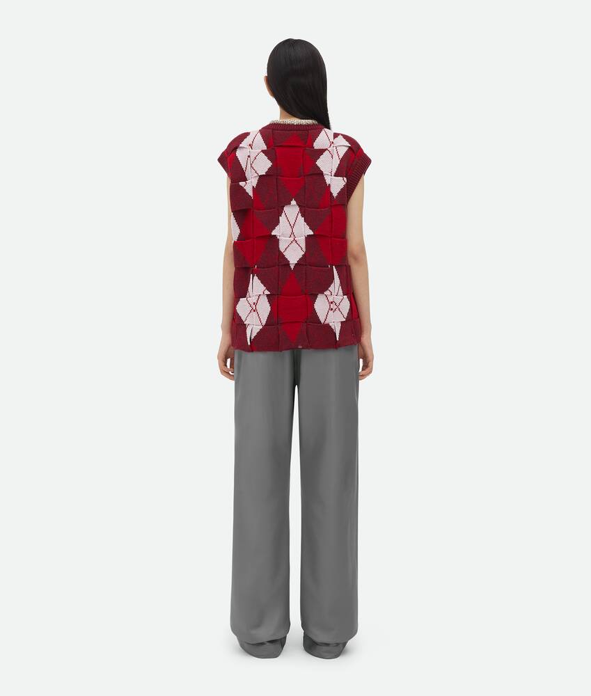 Display a large version of the product image 3 - Intreccio Argyle Wool Gilet